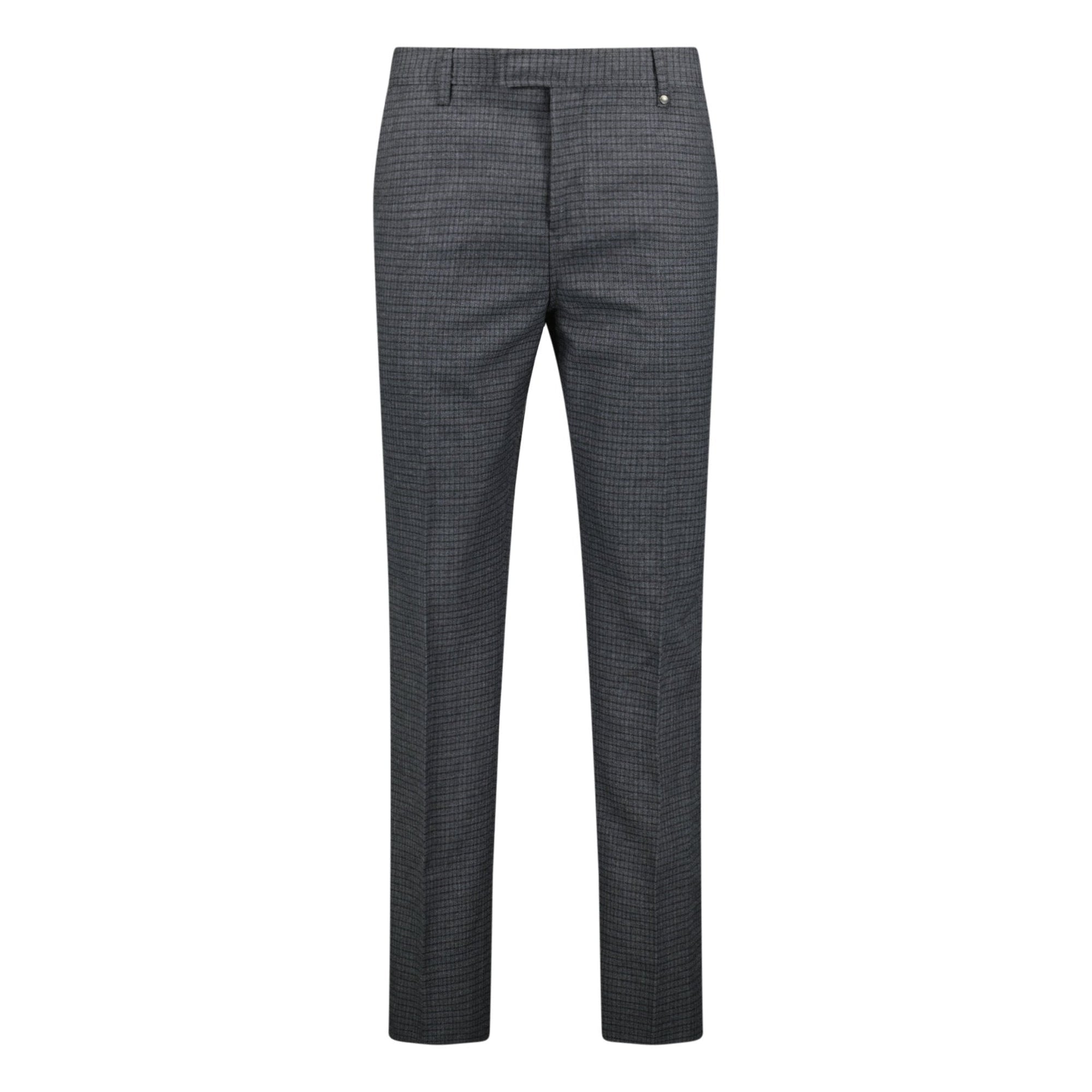 Burberry 'Shilton' Wool Pattern Trousers Charcoal