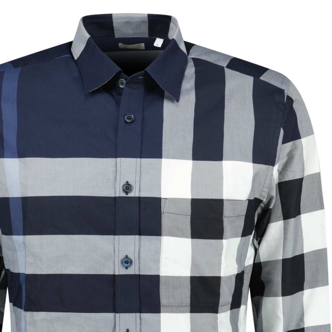 Burberry 'Somerville' Check Shirt in Navy Blue