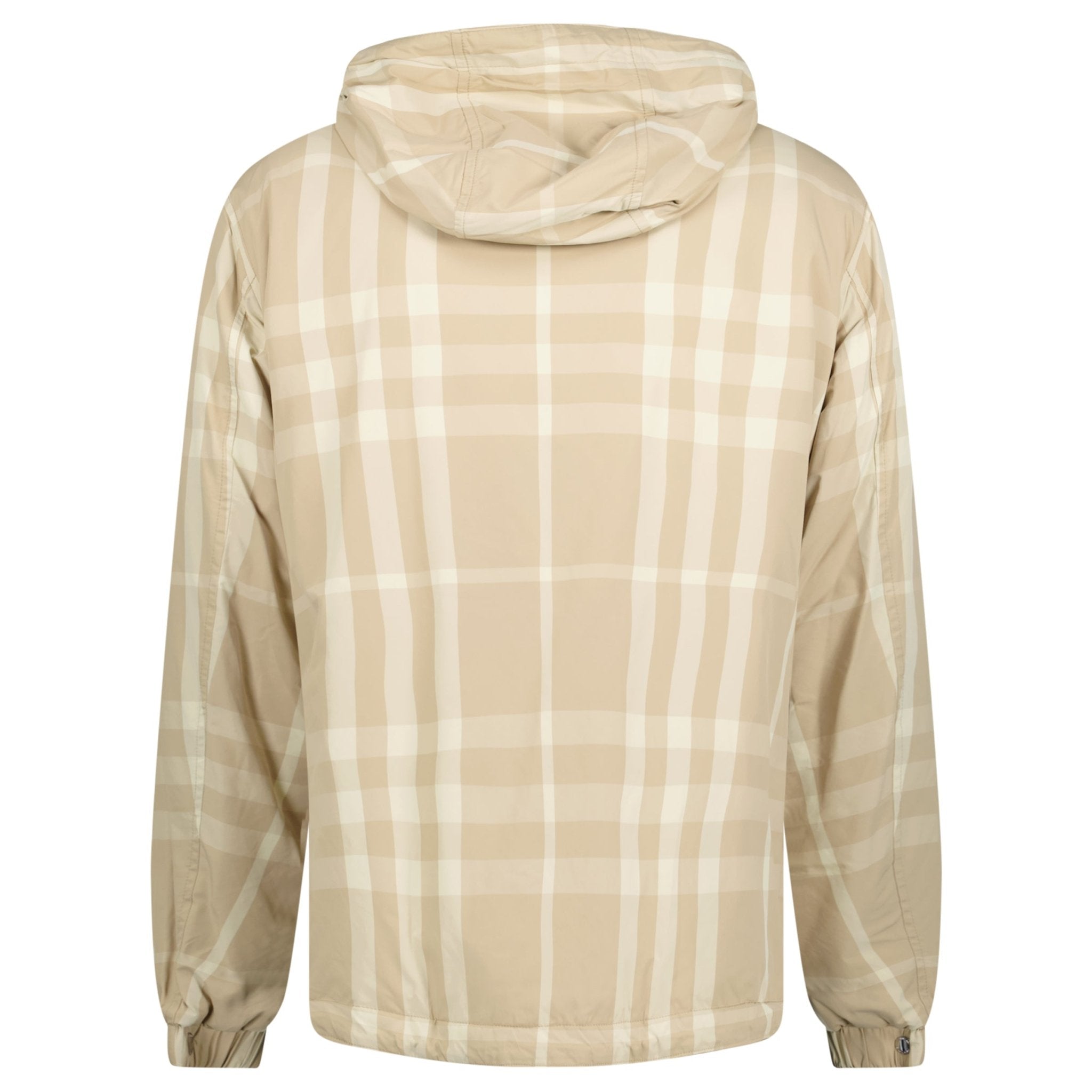 Burberry 'Stanford' Reversible Check Rear Logo Hooded Padded Jacket Beige