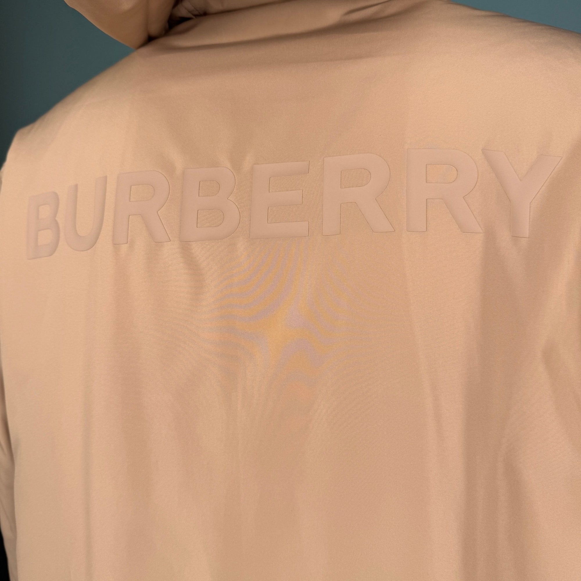 Burberry 'Stanford' Reversible Check Rear Logo Hooded Padded Jacket Beige