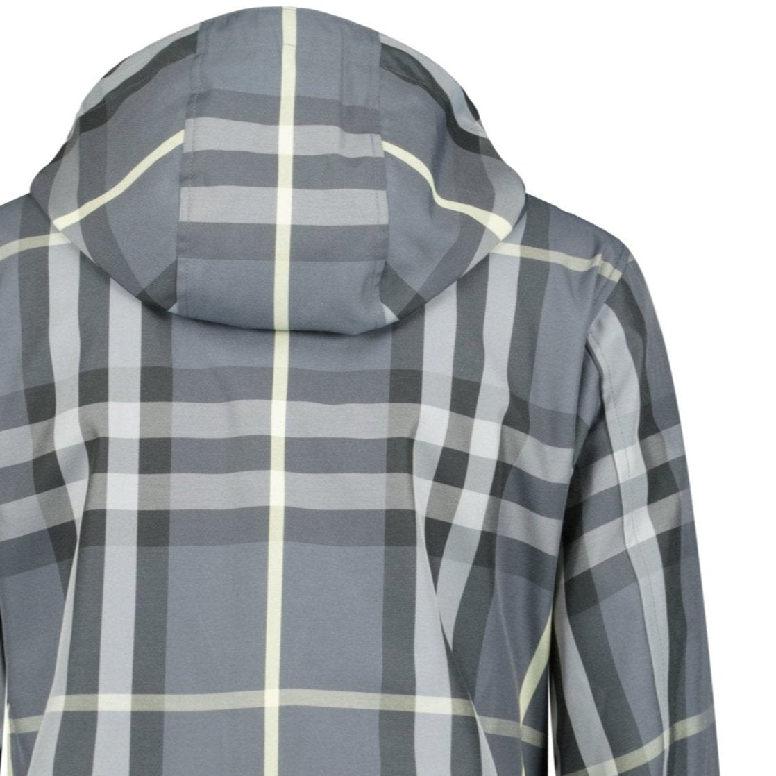 Burberry 'Stanford' Zip-Up Check Hooded Jacket Yellow & Grey
