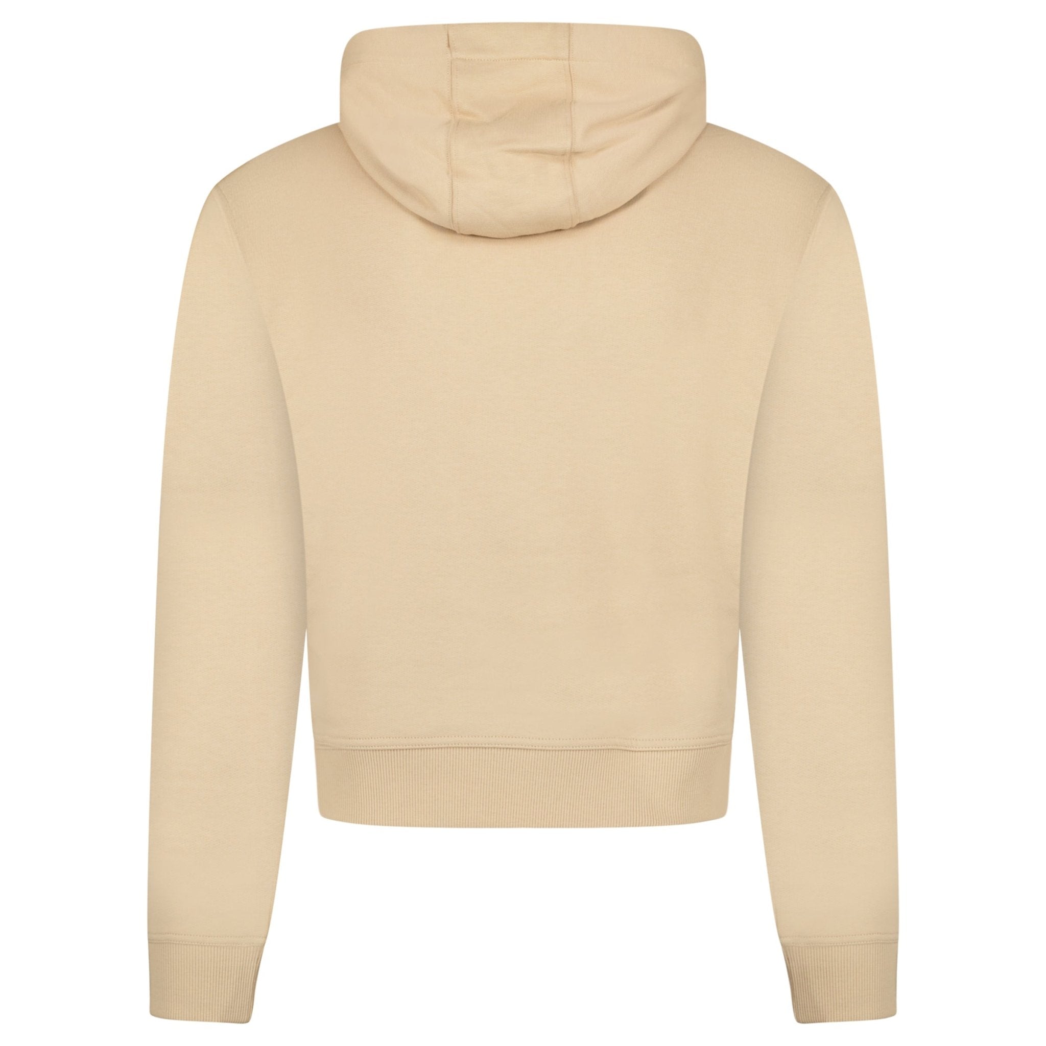 Burberry 'Talley' Embroidery Logo Check Hooded Sweatshirt Beige