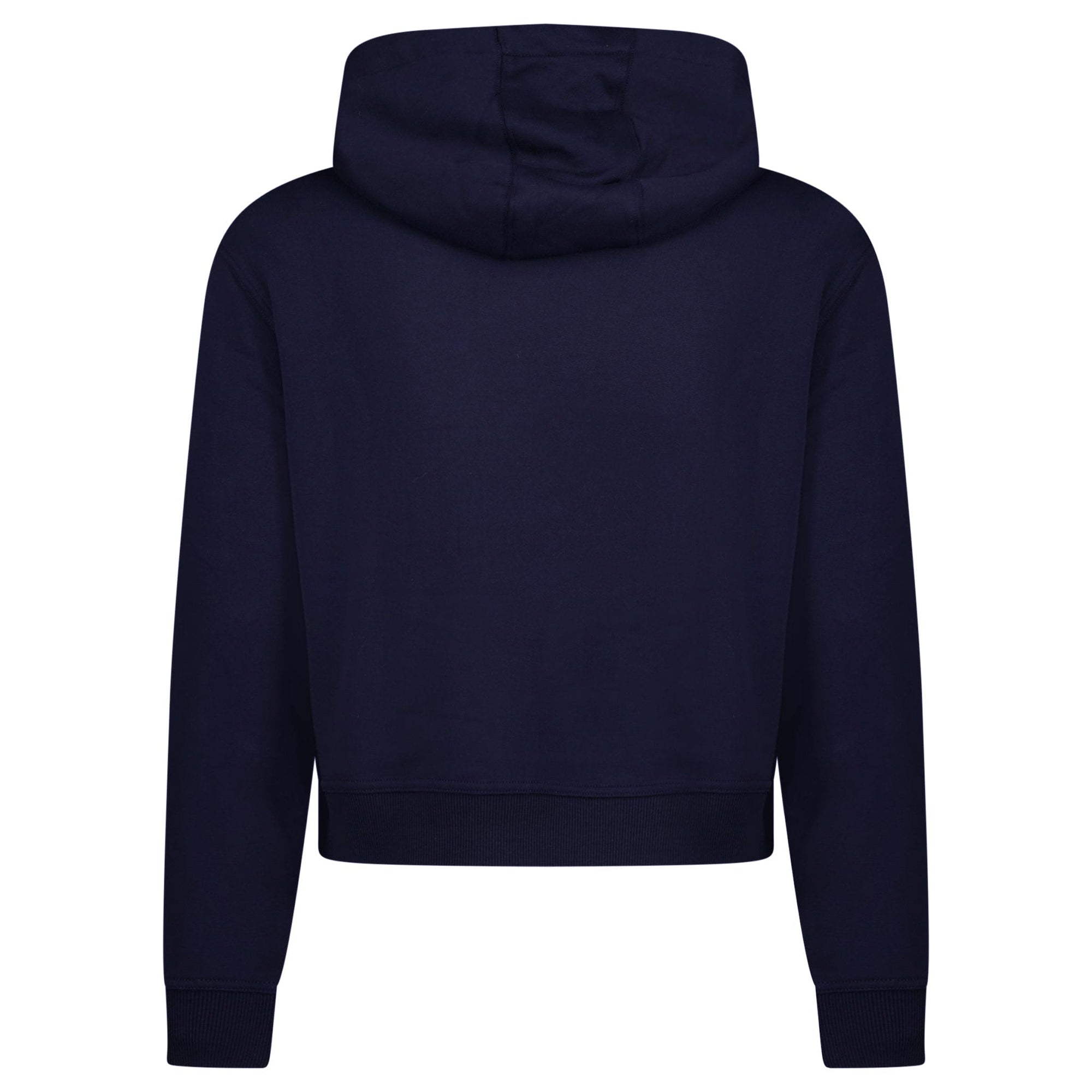 Burberry 'Talley' Embroidery Logo Check Hooded Sweatshirt Navy