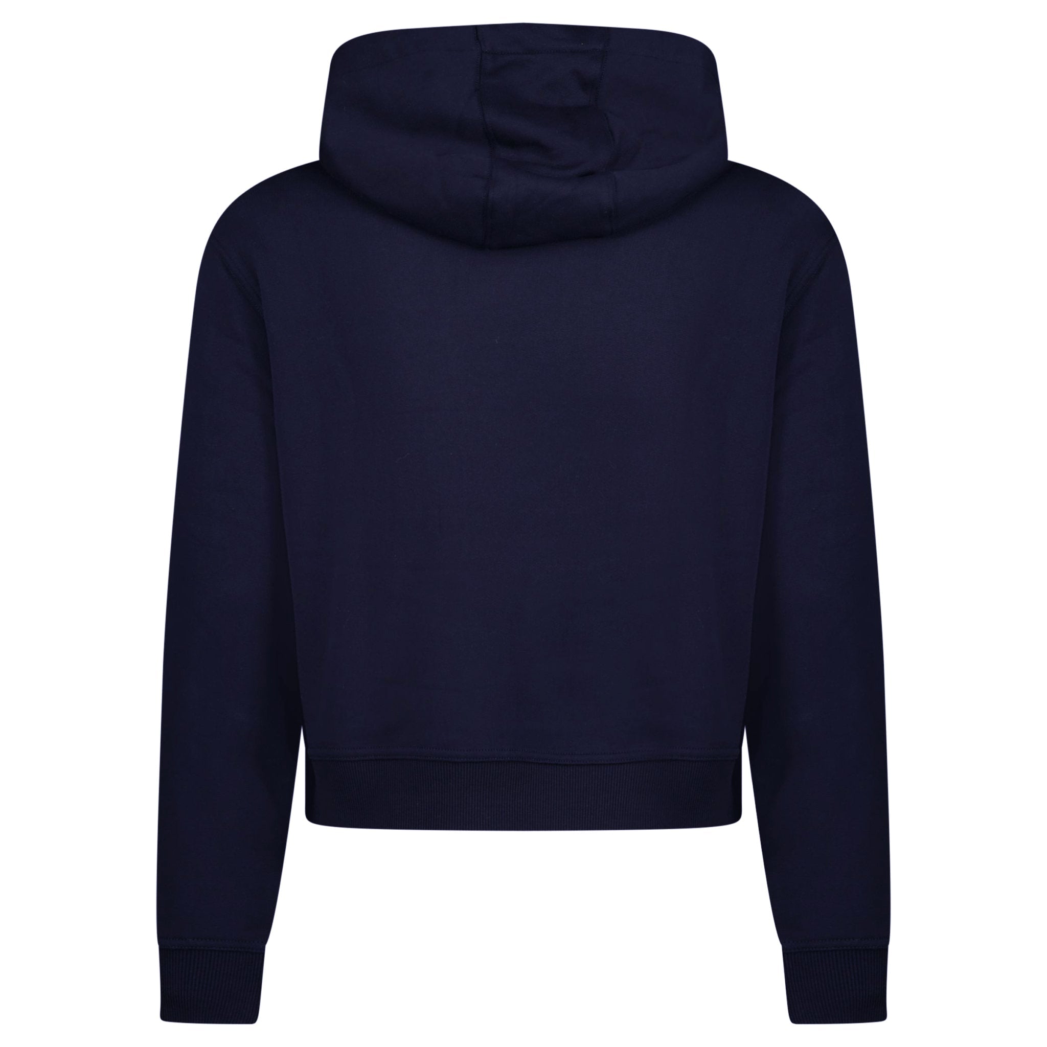 Burberry 'Talley' Embroidery Logo Check Hooded Sweatshirt Navy