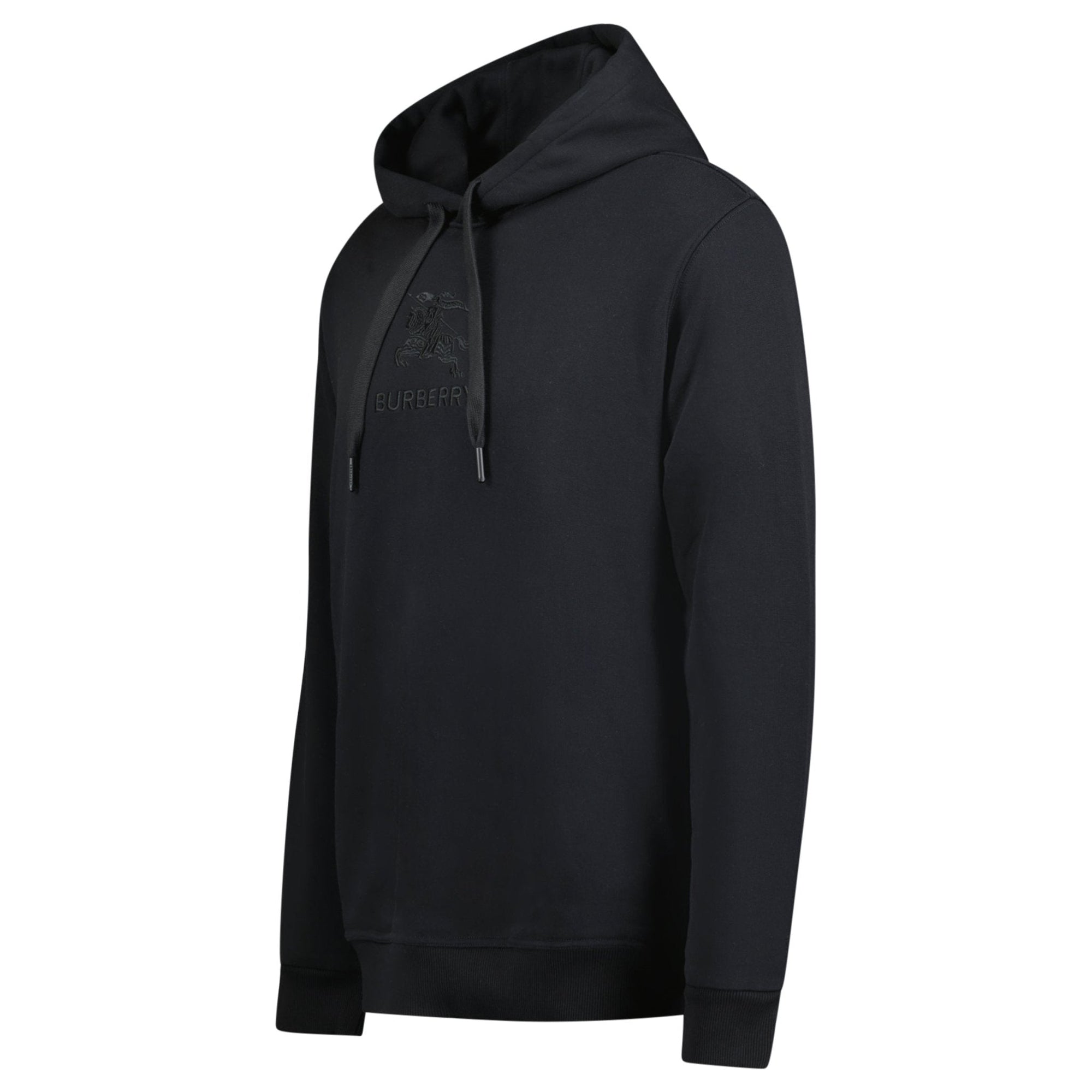 Burberry 'Tidan' Embroidered Logo Hoodie Black