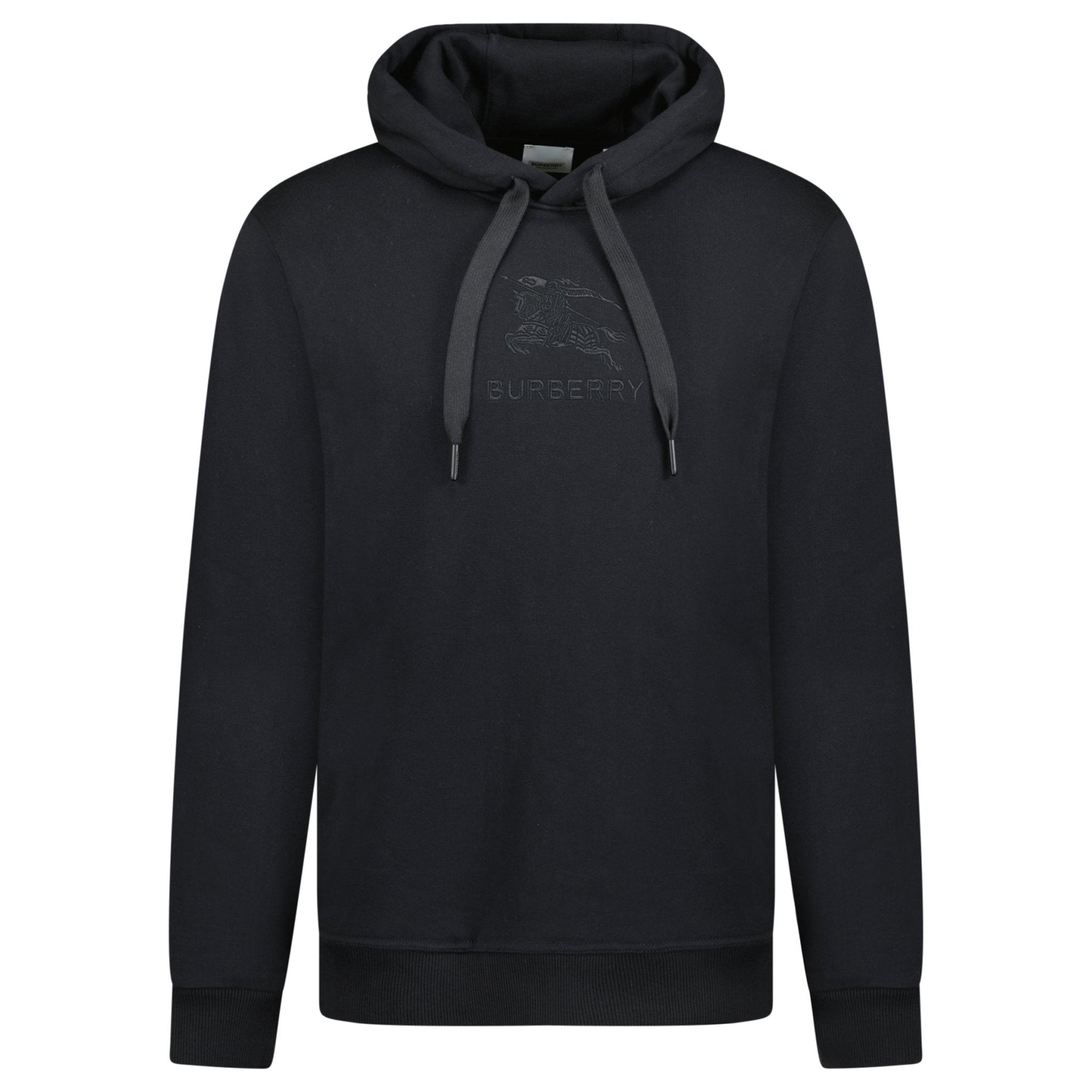 Burberry 'Tidan' Embroidered Logo Hoodie Black