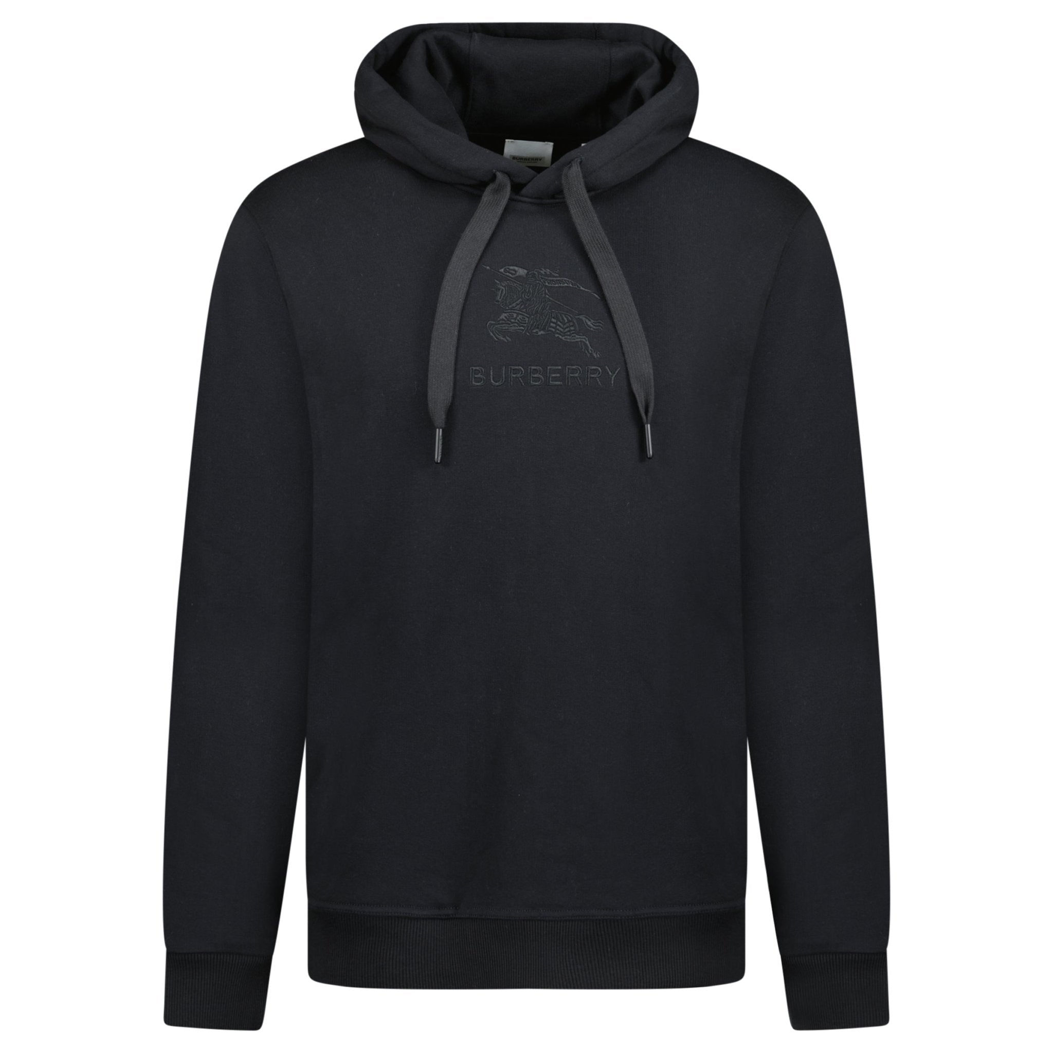 Burberry 'Tidan' Embroidered Logo Hoodie Black