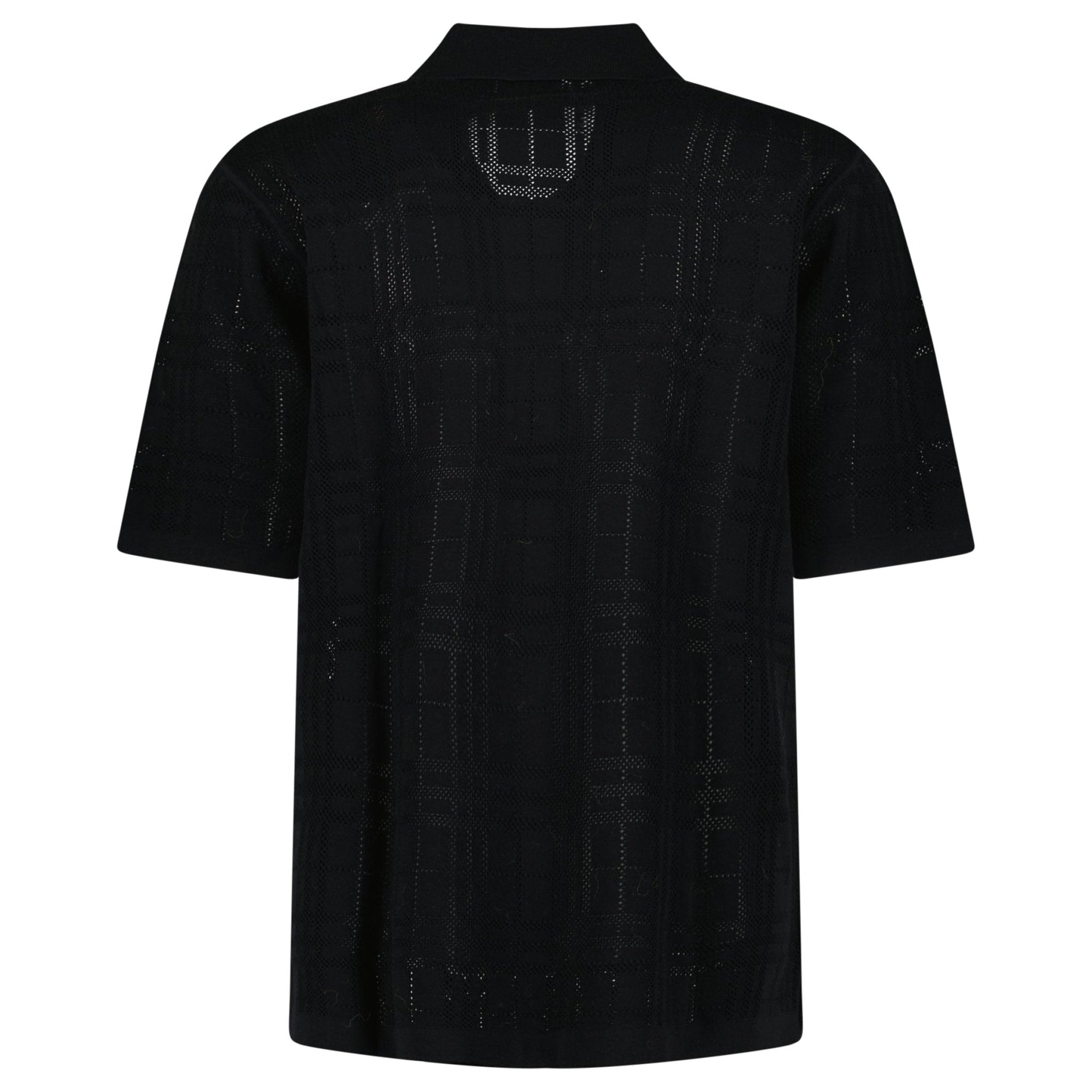 Burberry Tristam Check Knitted Polo Black