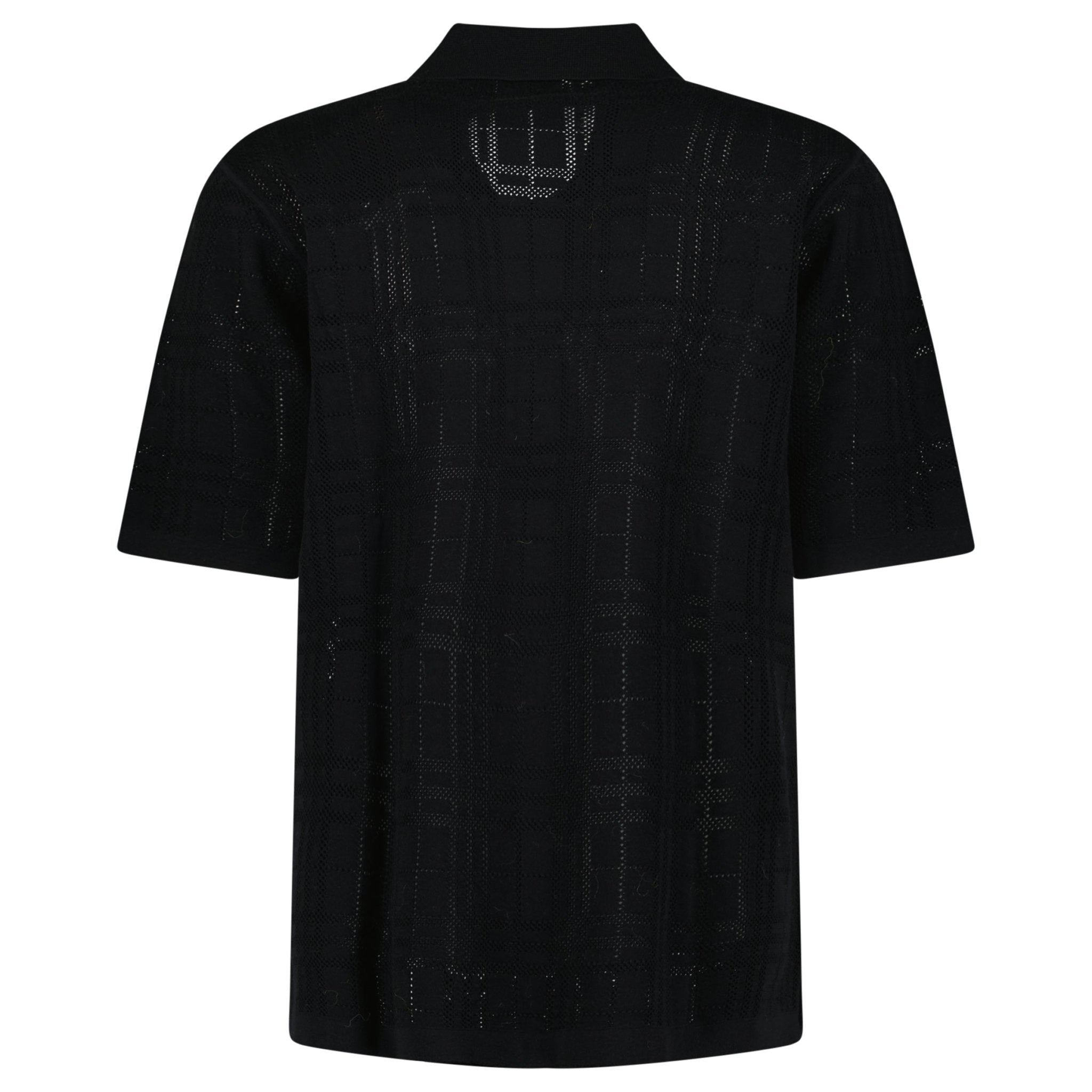Burberry Tristam Check Knitted Polo Black
