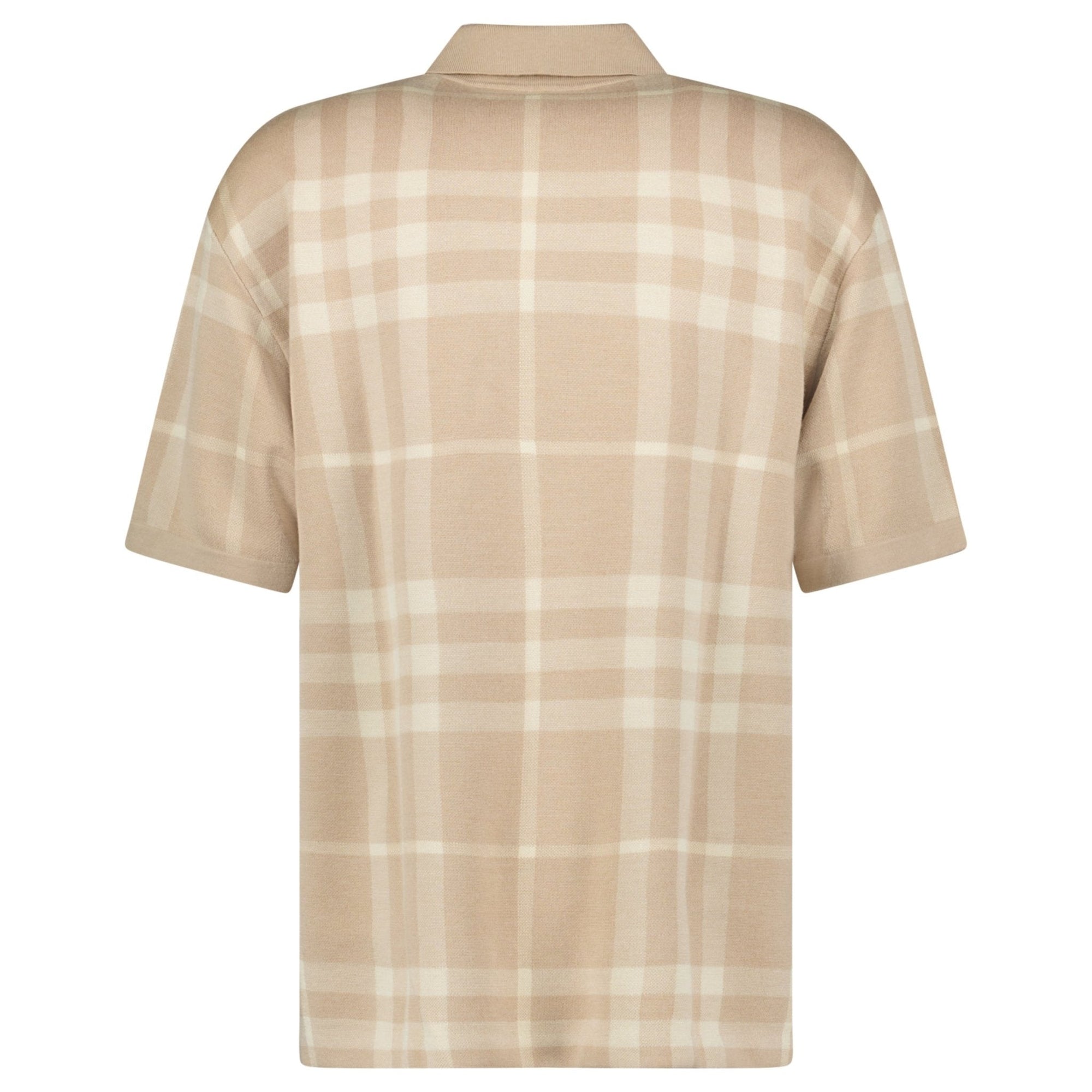 Burberry 'Wellman' Check Wool Polo Soft Fawn