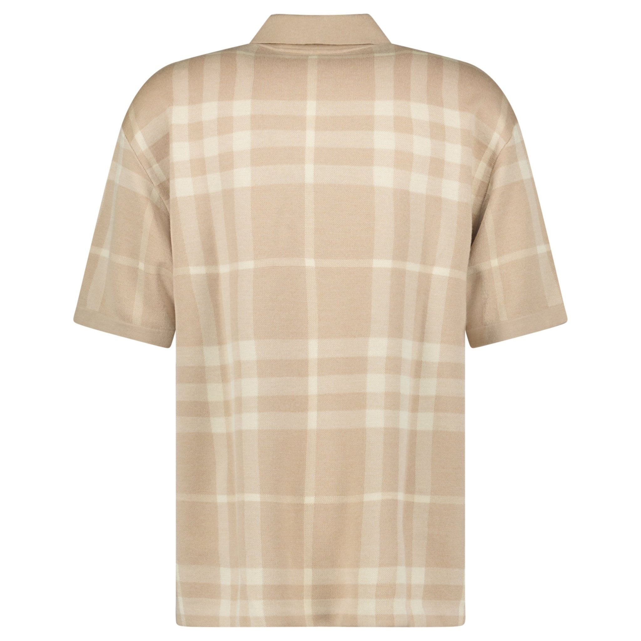 Burberry 'Wellman' Check Wool Polo Soft Fawn