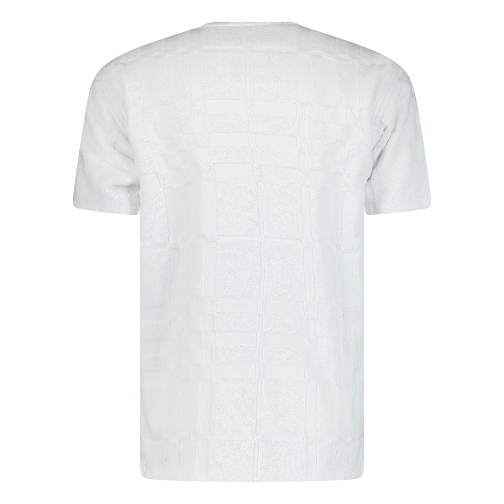 Burberry 'Willesden' Check Knit Cotton Terry T-Shirt White