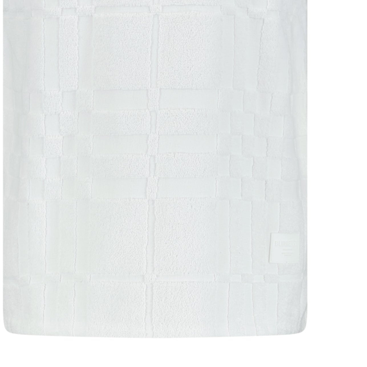 Burberry 'Willesden' Check Knit Cotton Terry T-Shirt White