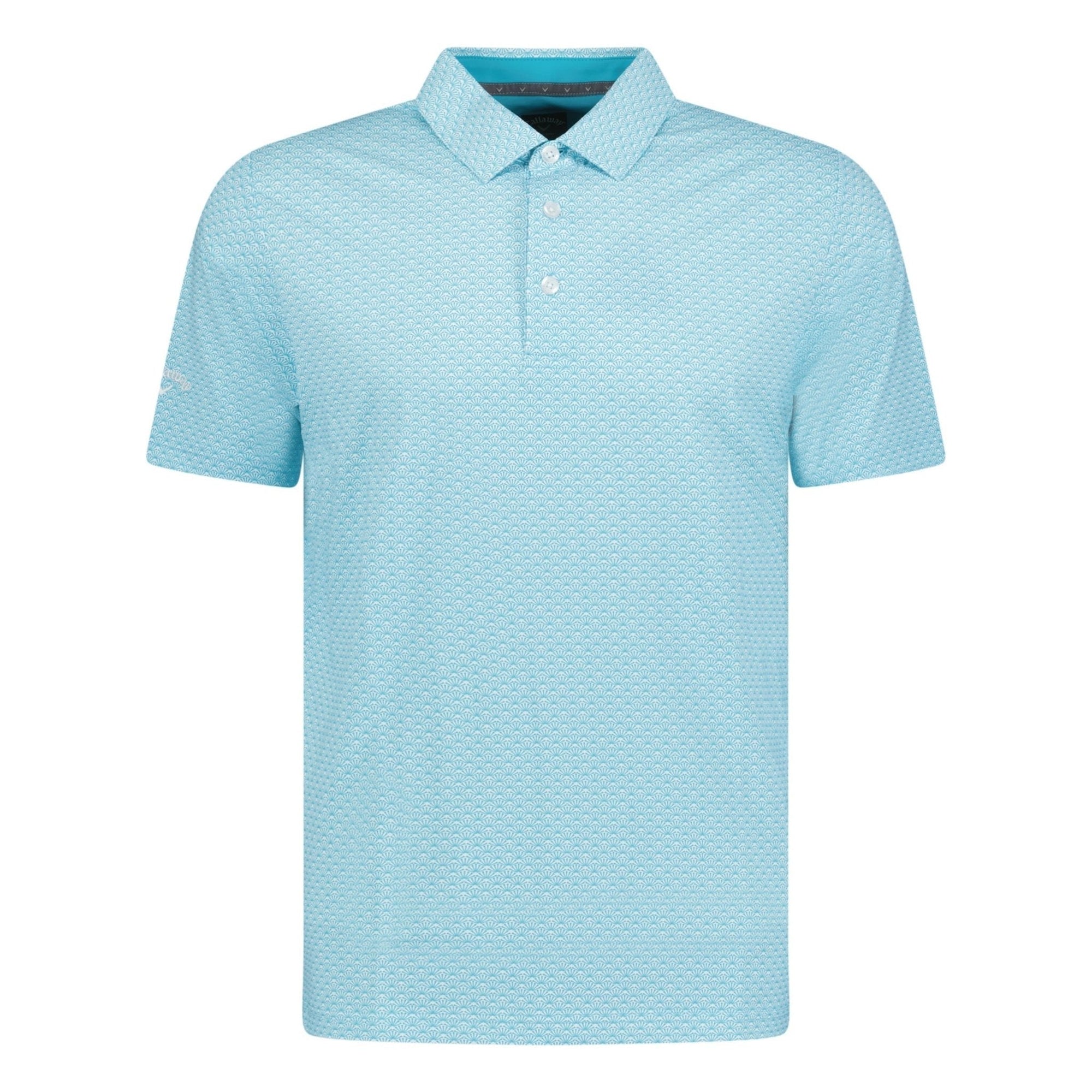 Callaway Trademark Print Golf Polo Blue Scuba