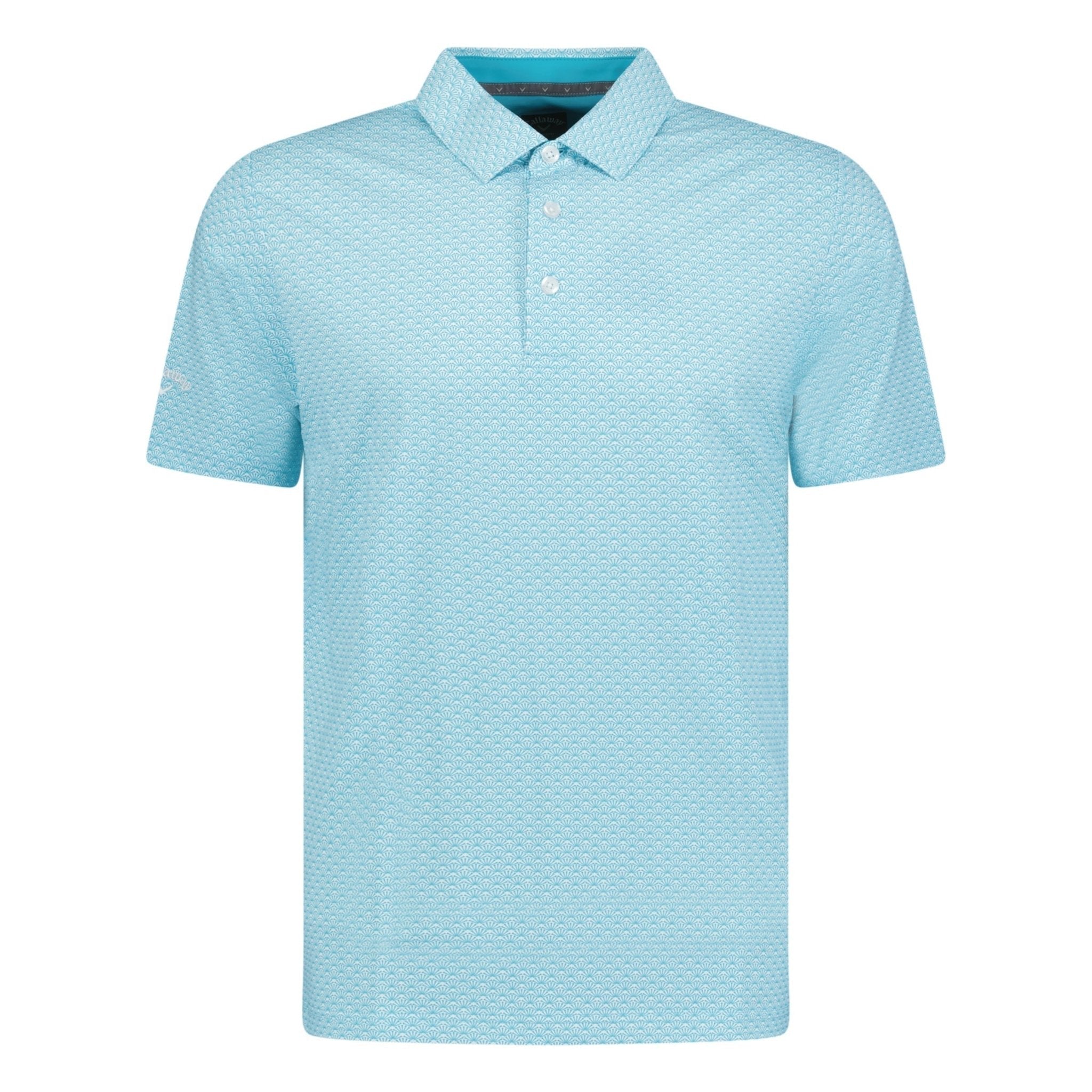 Callaway Trademark Print Golf Polo Blue Scuba