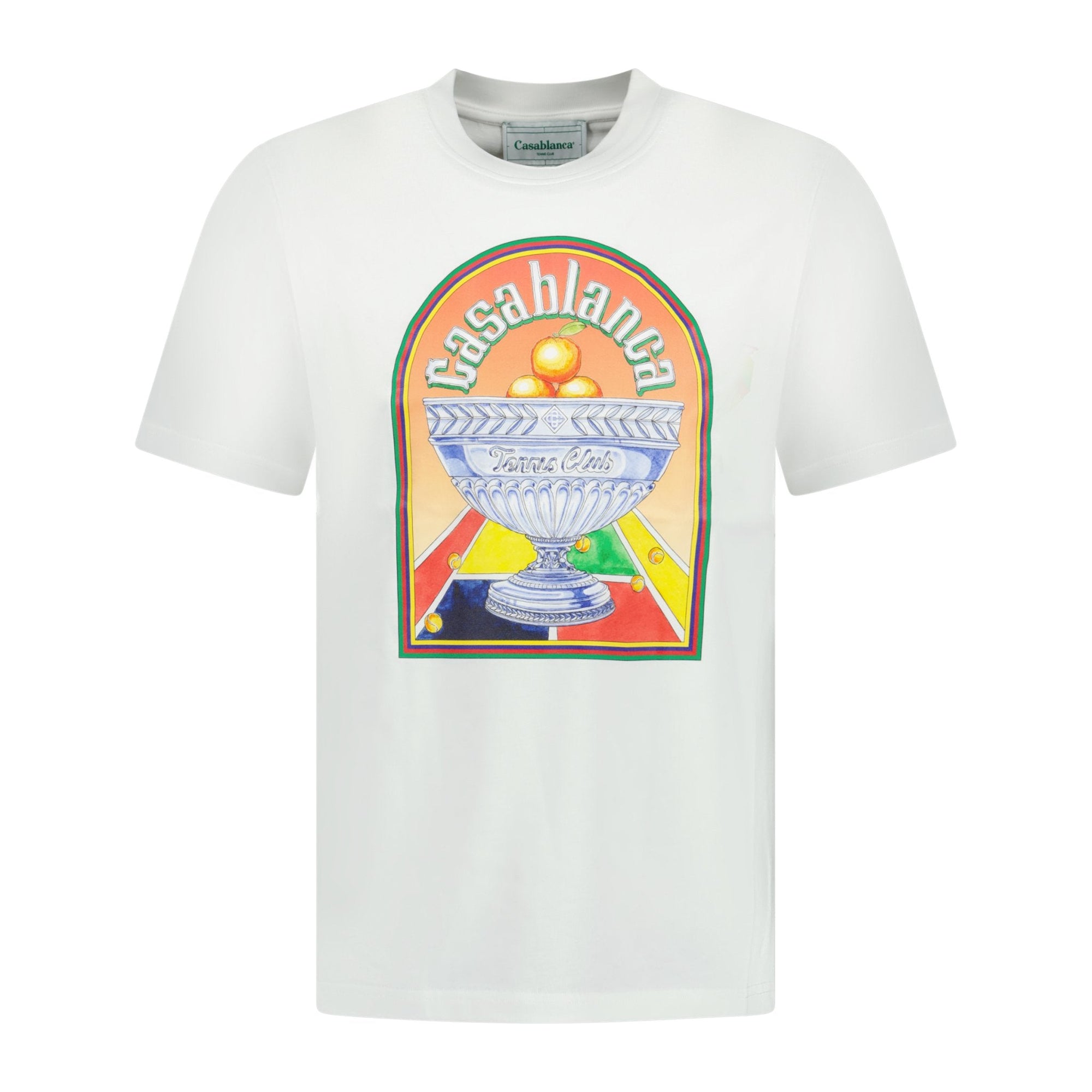 Casablanca 'Terrain' D'Orange T-Shirt White