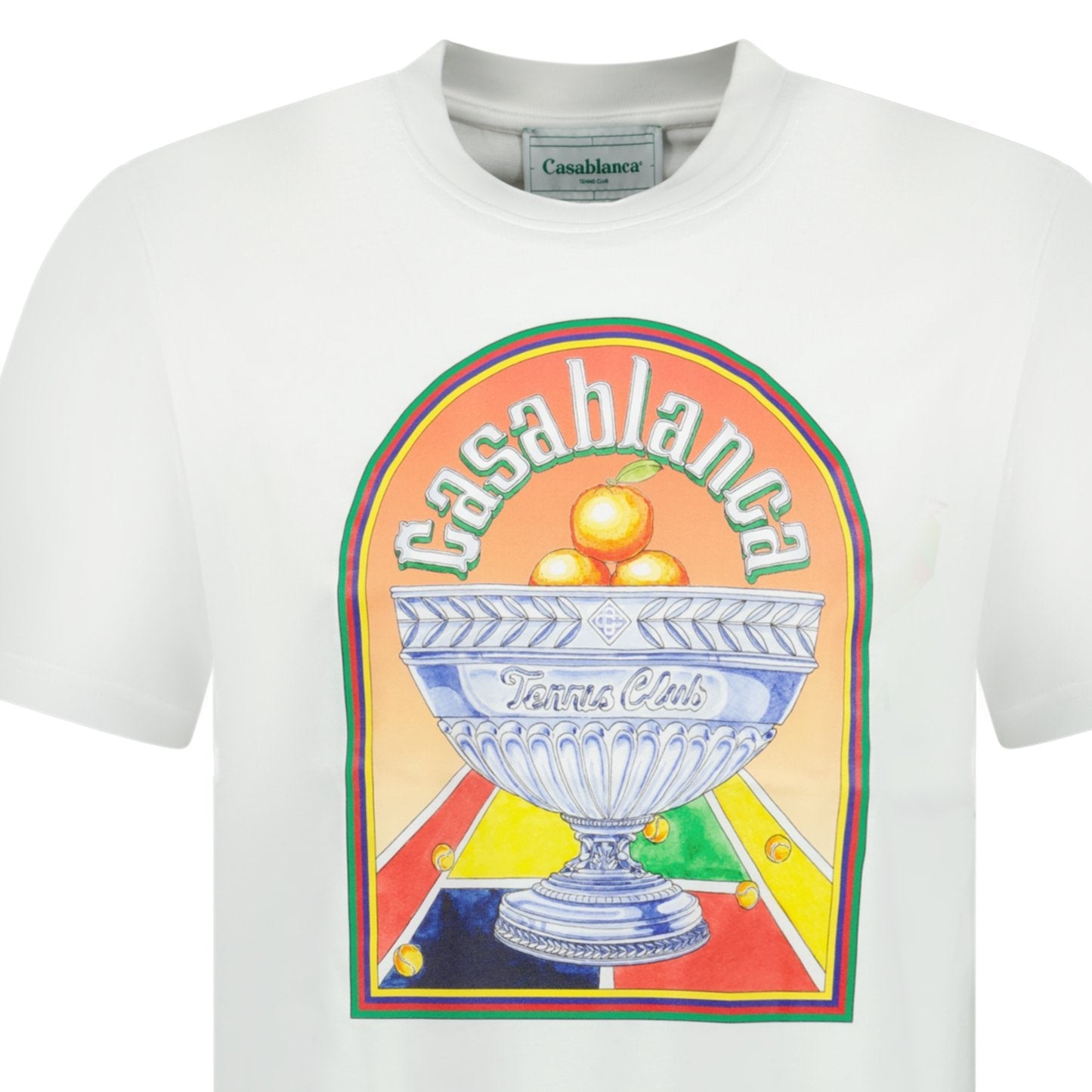 Casablanca 'Terrain' D'Orange T-Shirt White