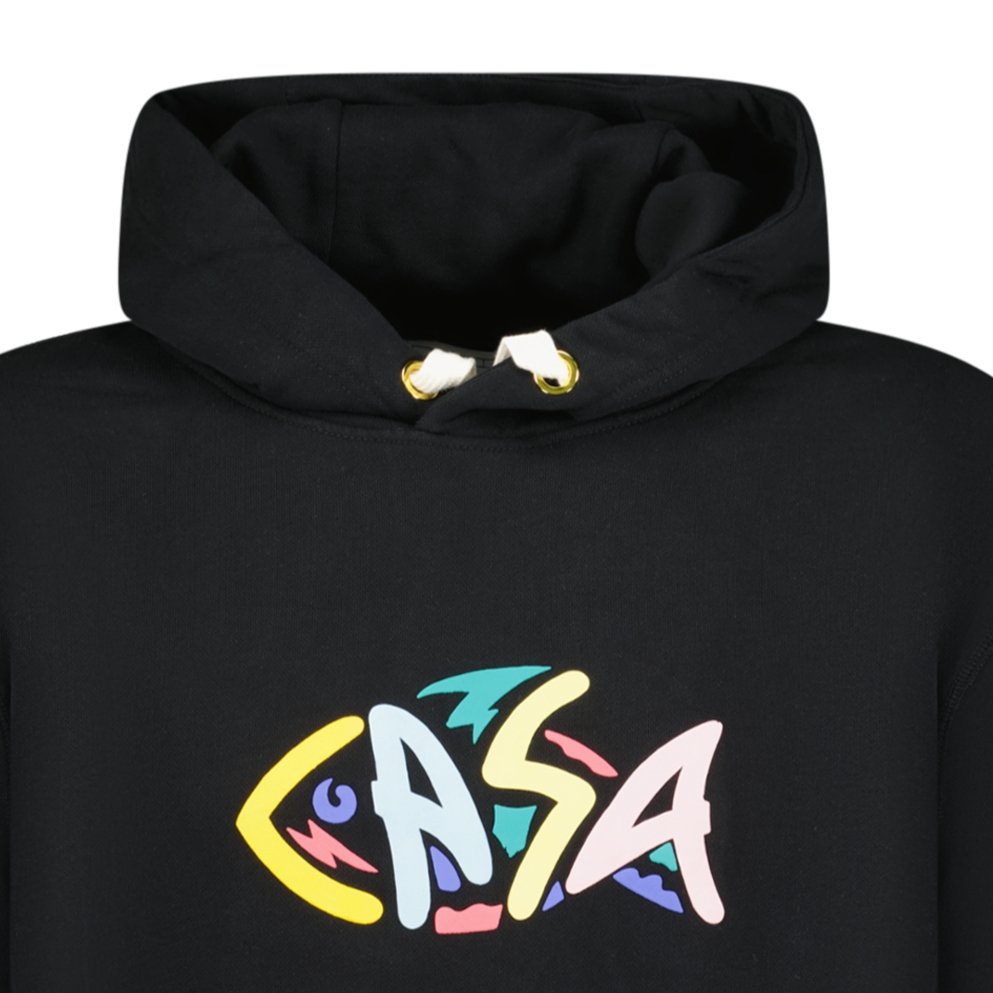Casablanca 'The Fish Puff' Print Hooded Sweatshirt Black
