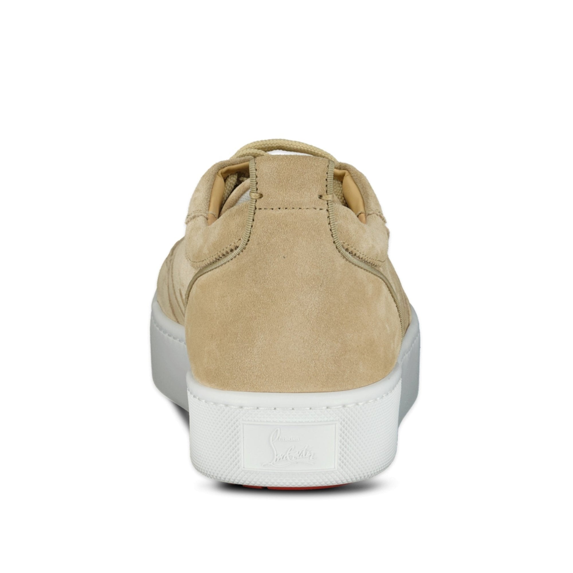 Christian Louboutin Happy Rui Suede Low Top Trainers Beige