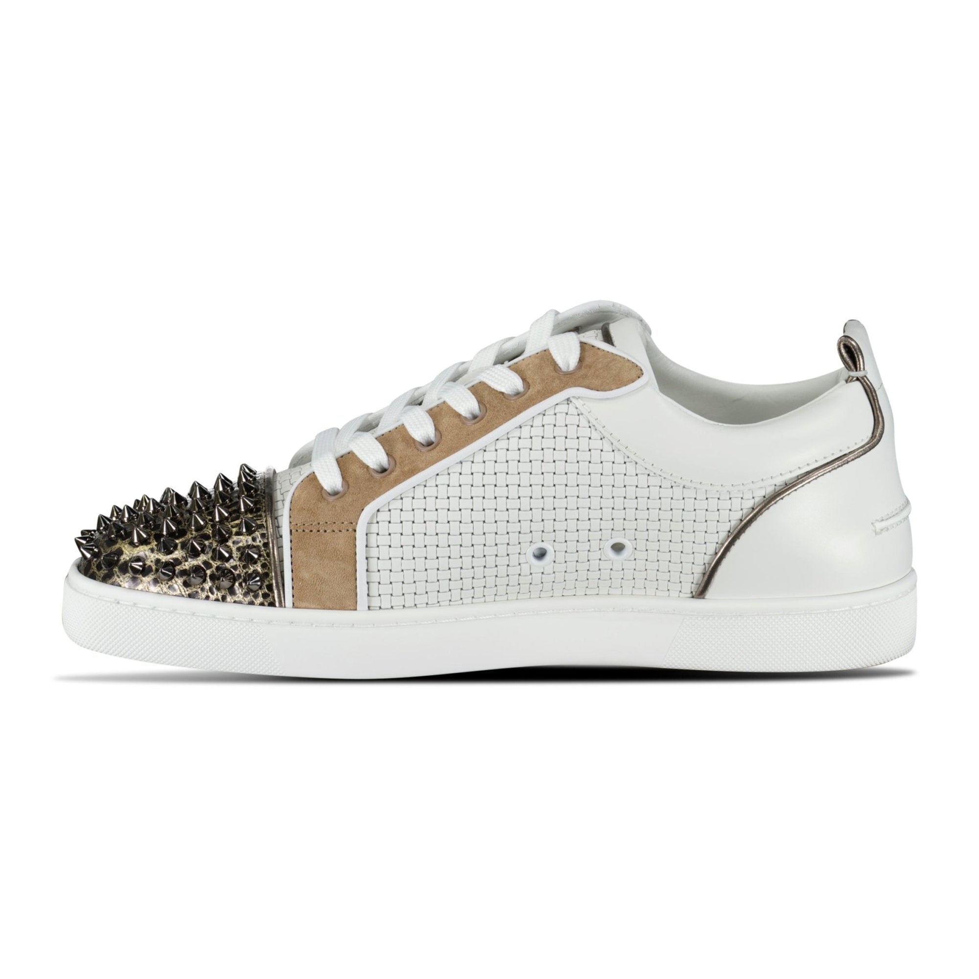 Christian Louboutin Louis Junior Spikes Orlato Trainers White Multi