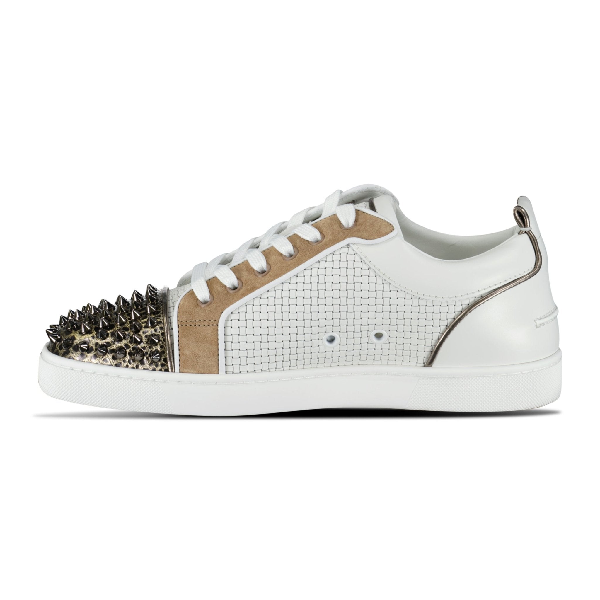 Christian Louboutin Louis Junior Spikes Orlato Trainers White Multi