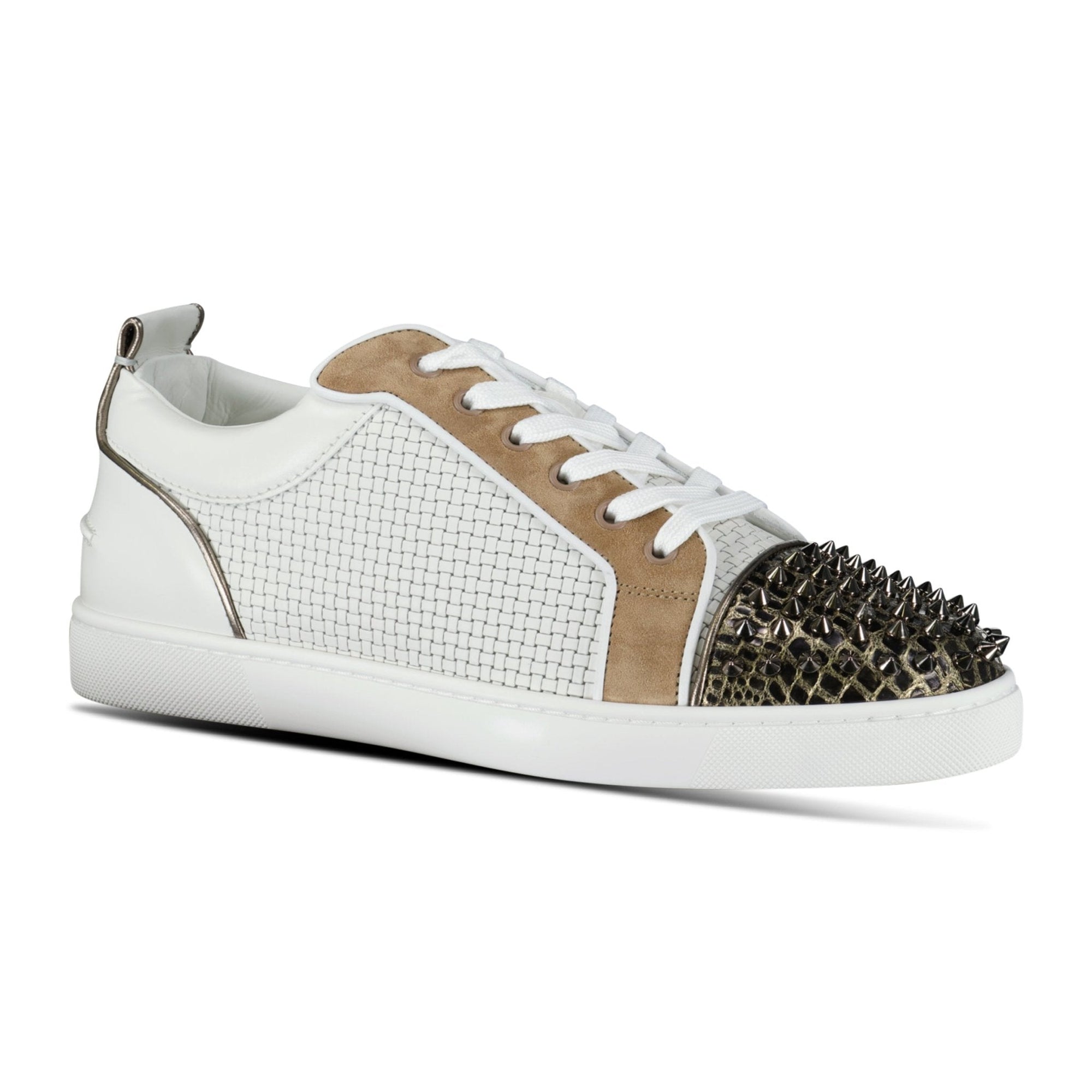 Christian Louboutin Louis Junior Spikes Orlato Trainers White Multi