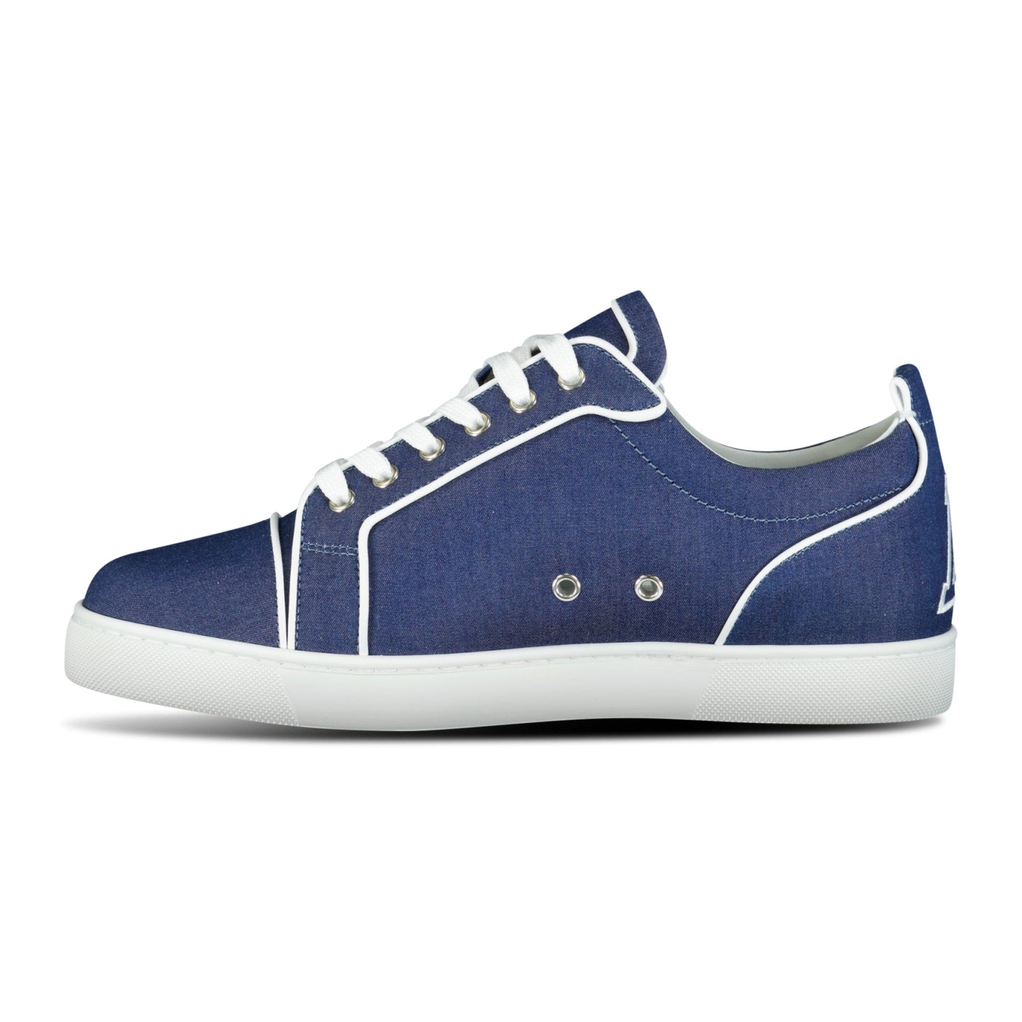 Christian Louboutin 'Varsijunior' Sneakers Denim & White
