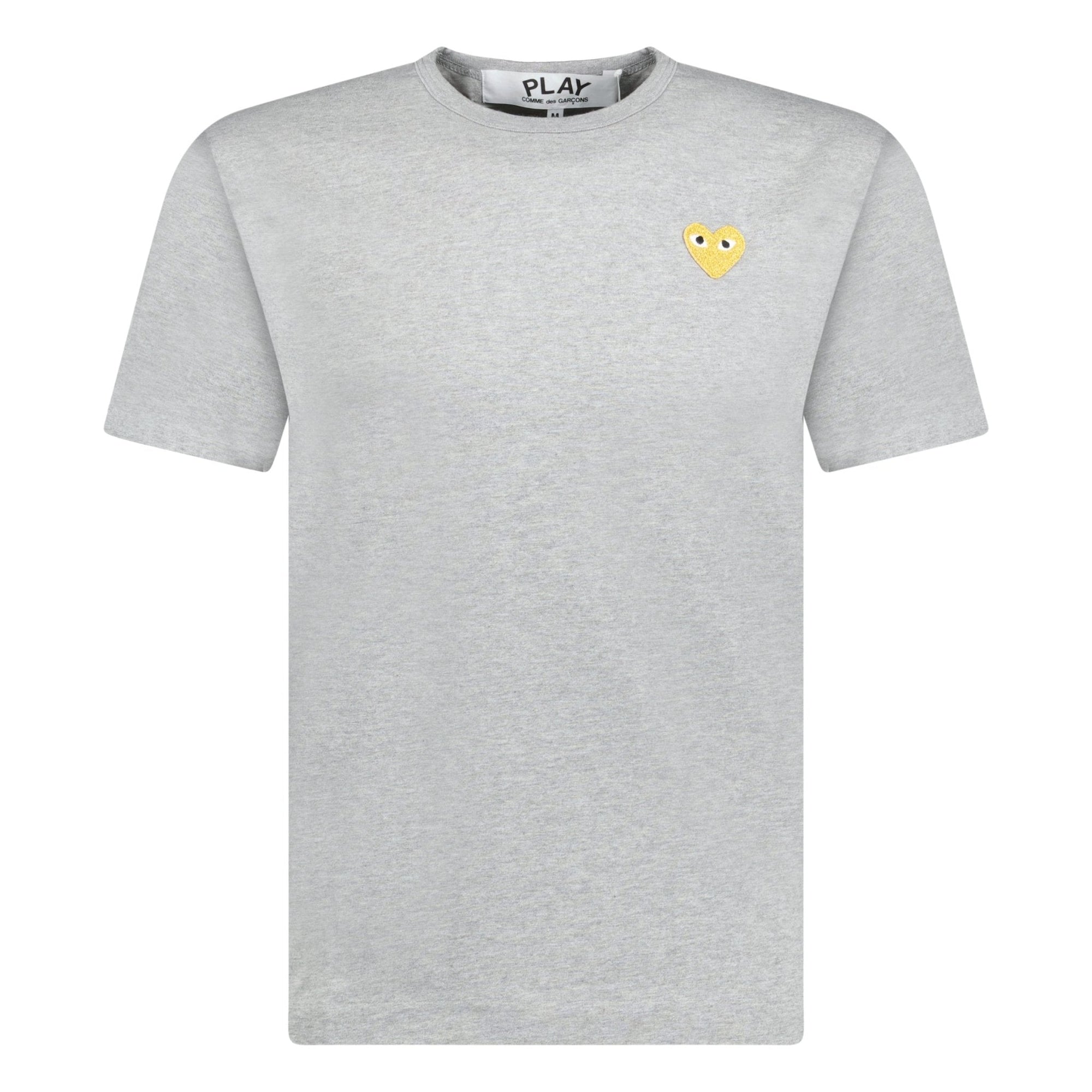 Comme Des Garcons Play Gold Heart Logo T-Shirt Grey