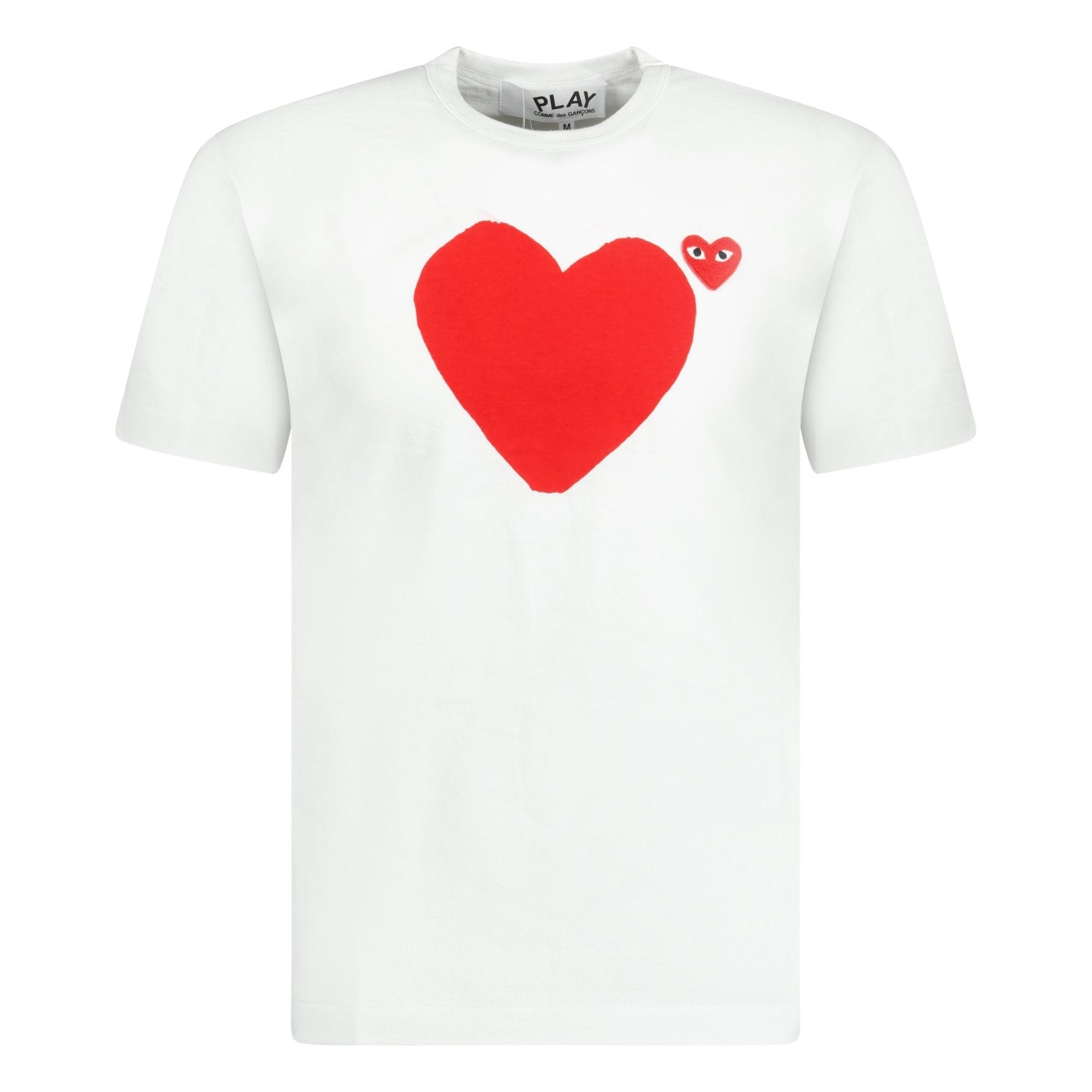 Comme Des Garcons Play Red Heart Logo T-Shirt White