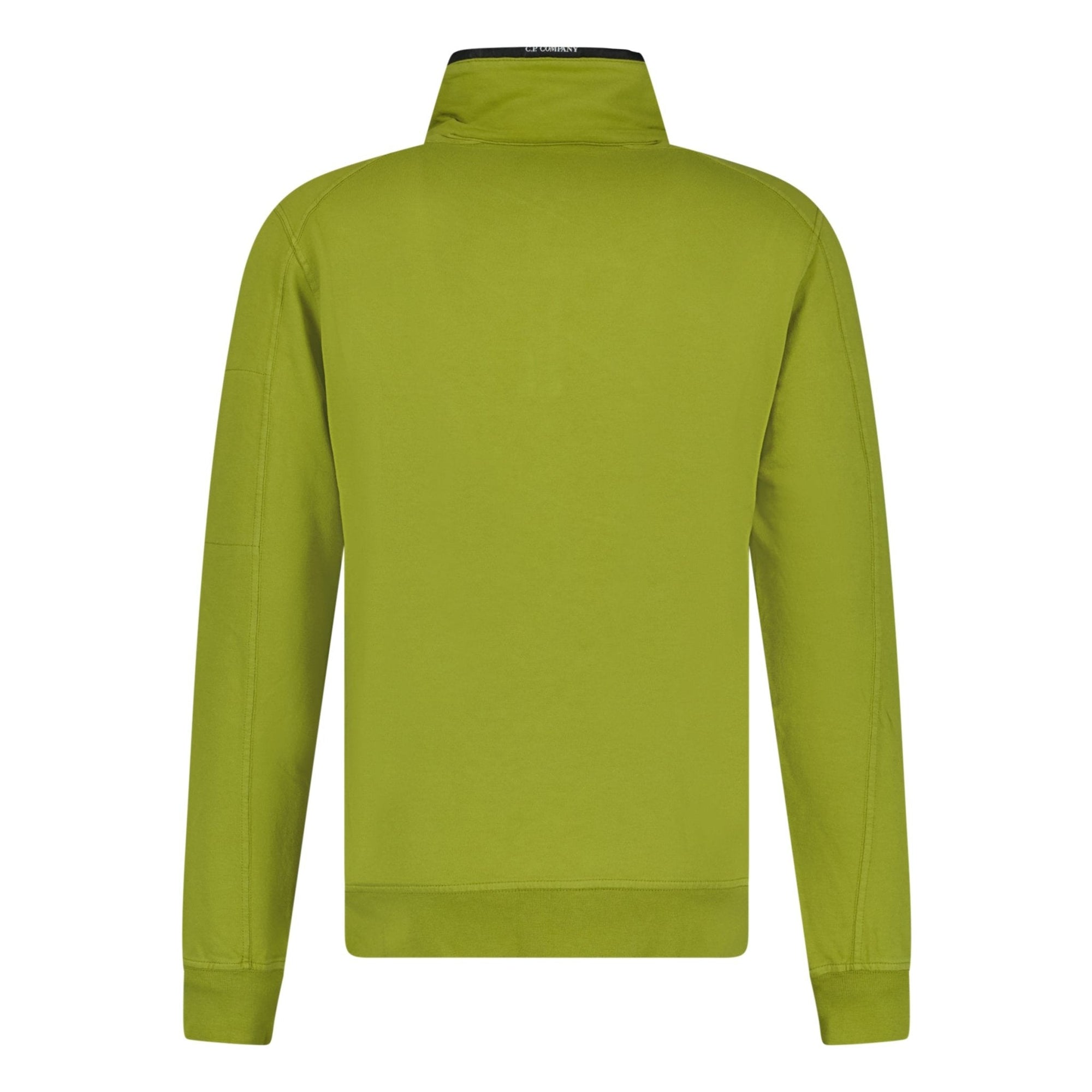CP Company 1/4 Zip Lens Sweatshirt Light Fleece Olive