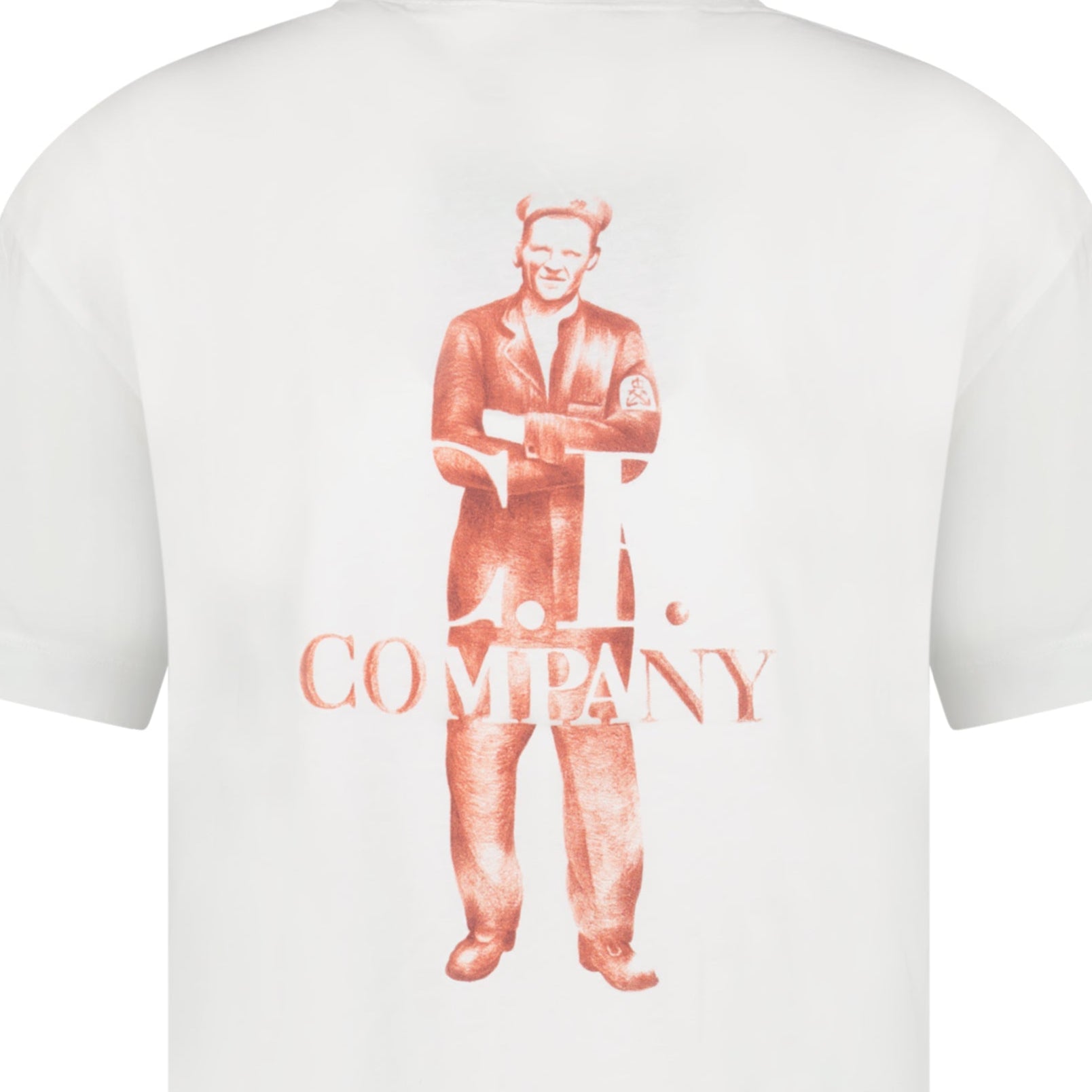 CP Company 30/1 Jersey Logo T-Shirt Gauze White