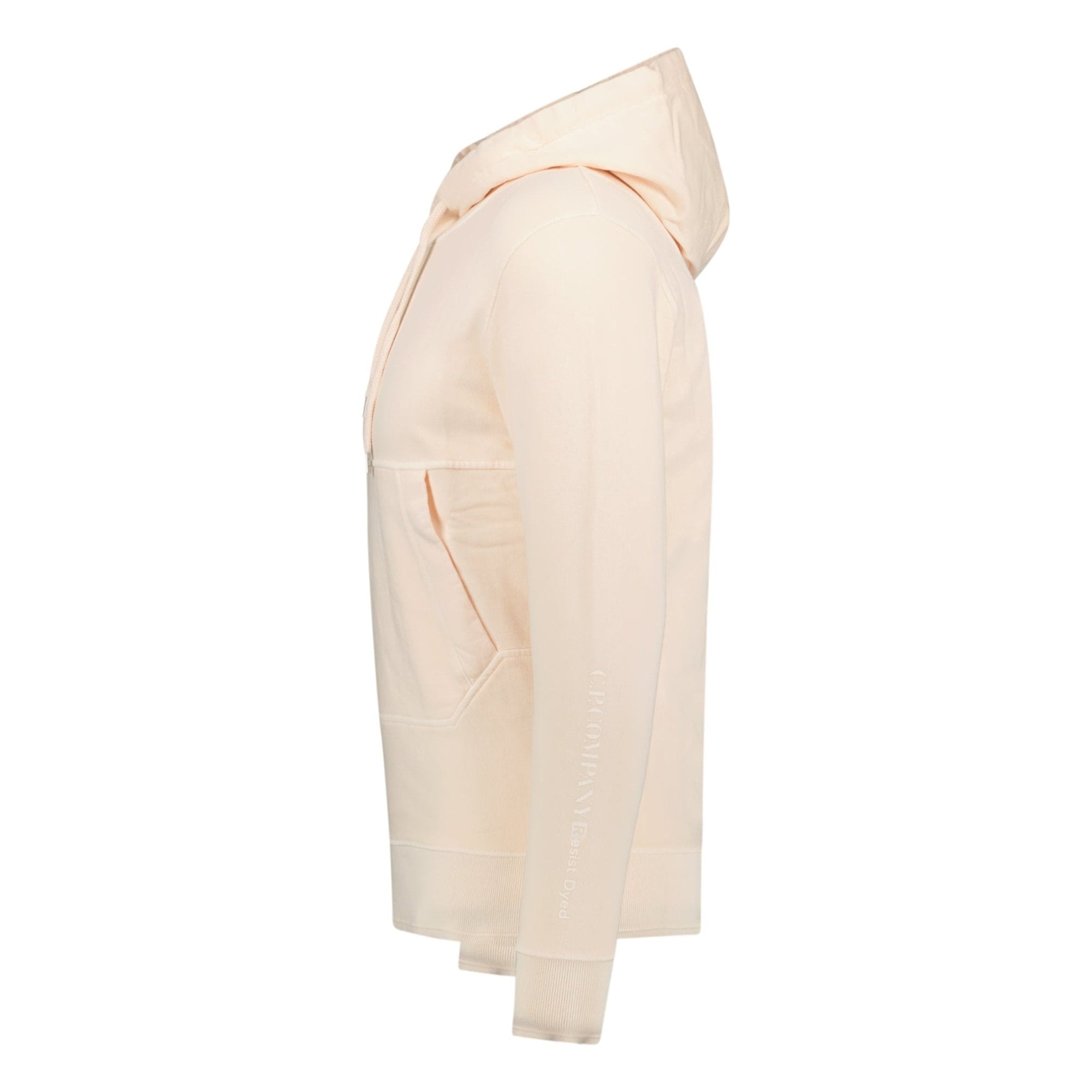 CP Company Arm Logo Hooded Sweatshirt Rose Pink