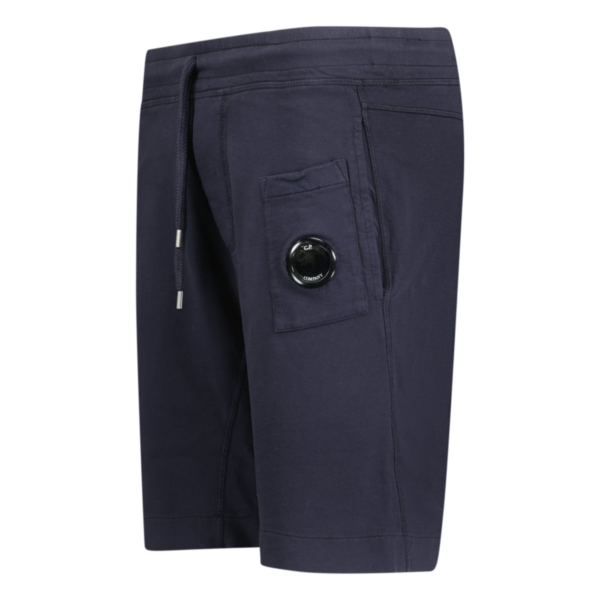 CP Company Bermuda Light Fleece Lens Shorts Navy