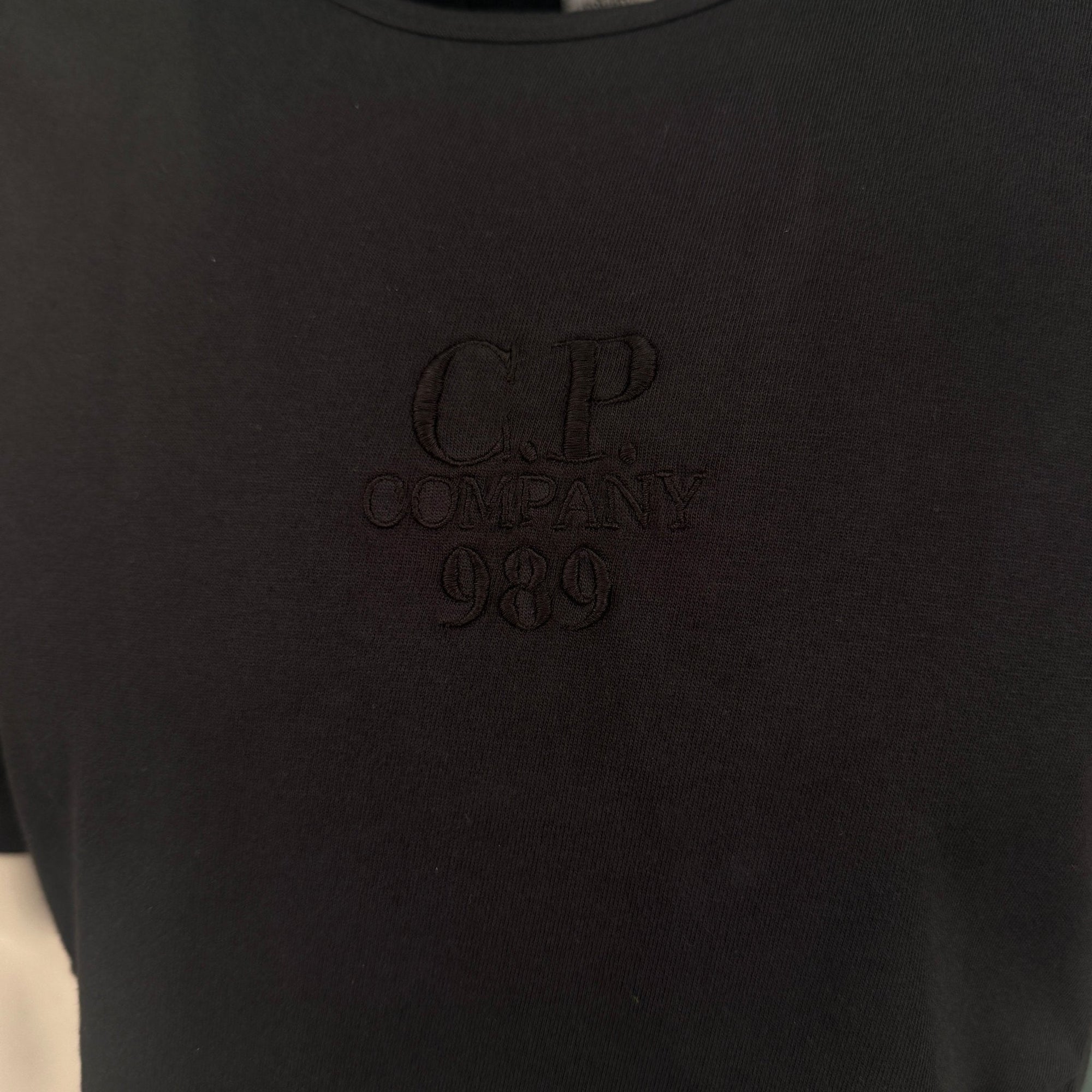 CP Company Black 20/1 Jersey Boxy Logo T-Shirt