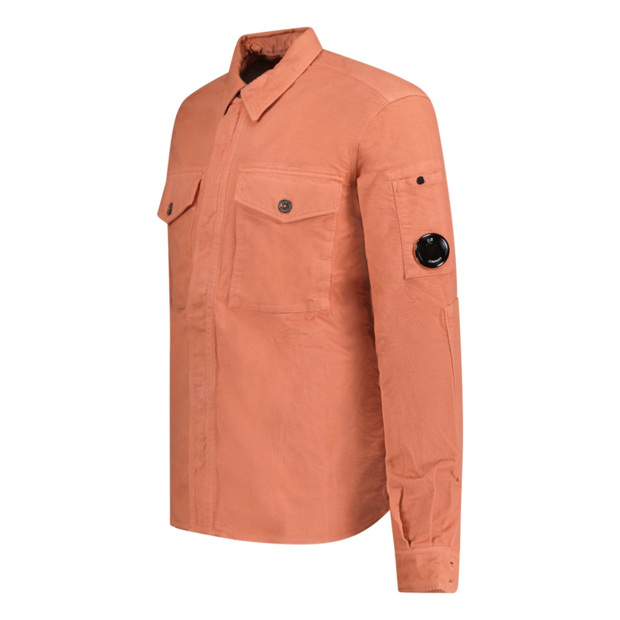 CP Company Button-Up Overshirt Coral