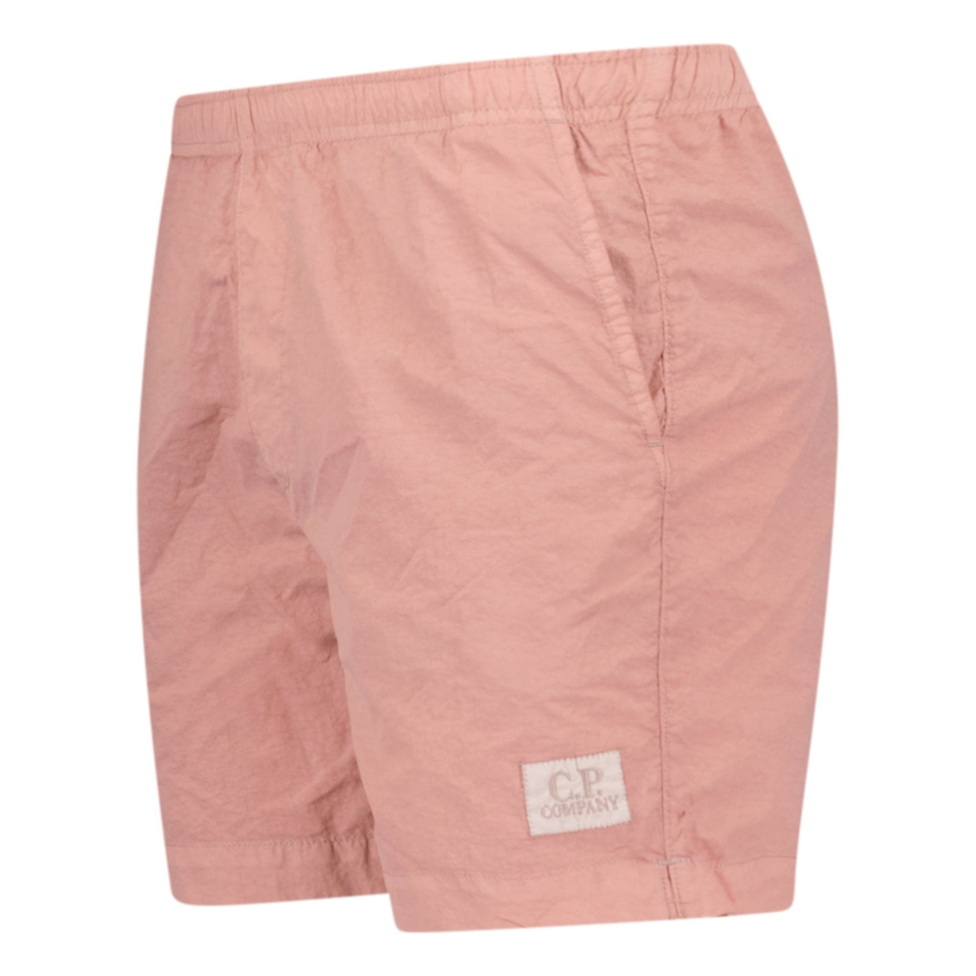 CP Company Chrome Patch Logo Swim Shorts Pink