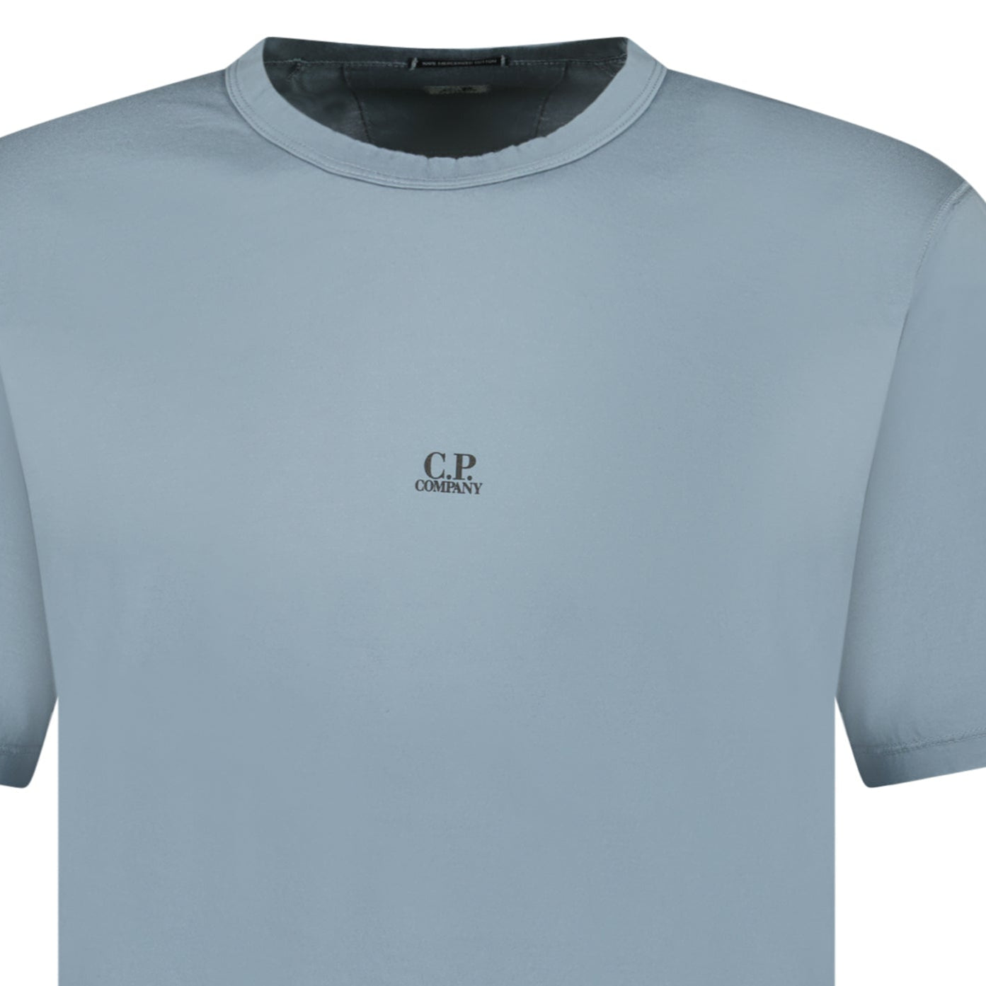 CP Company 70/2 Mercerised Jersey Logo Patch T-Shirt in Stormy Weather