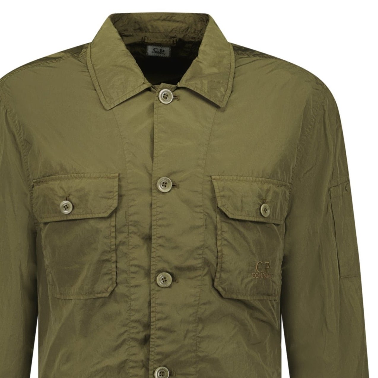 CP Company Chrome-R Button-Up Jacket Khaki