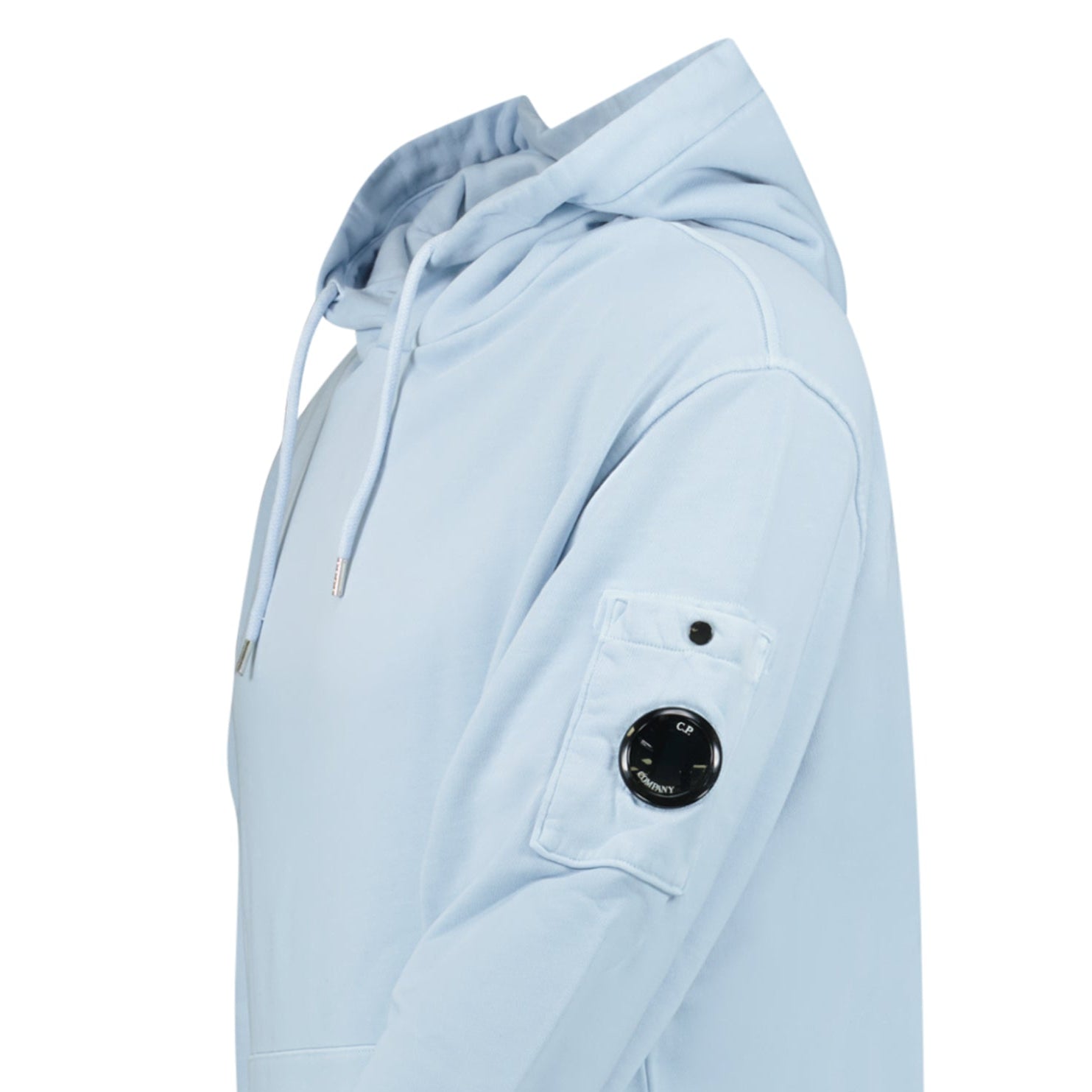 CP Company Lens Diagonal Raised Hooded Fleece Cerulean
