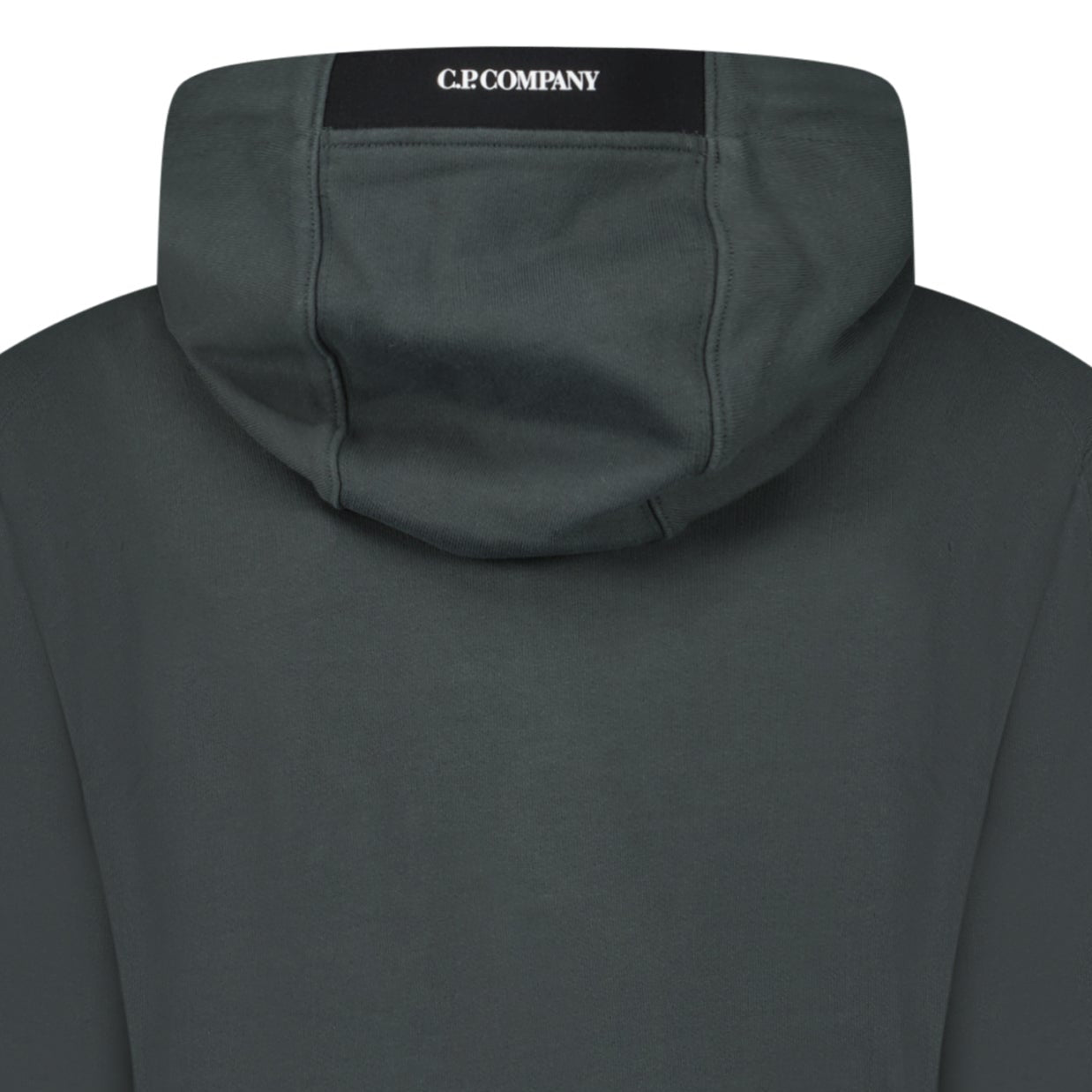 CP Company Lens Diagonal Raised Hooded Fleece Dark Shadow Grey