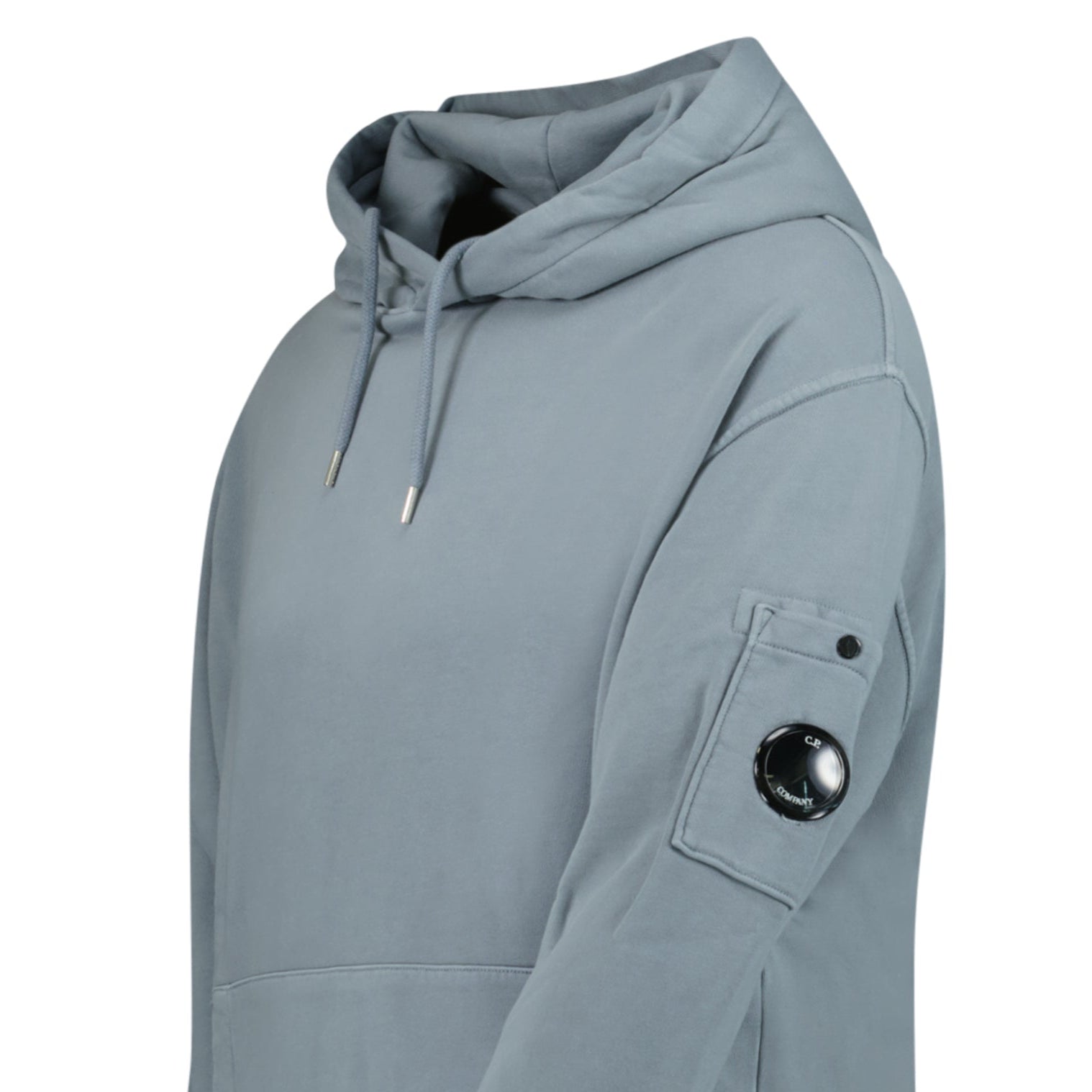 CP Company Lens Diagonal Raised Hooded Fleece Stormy Weather