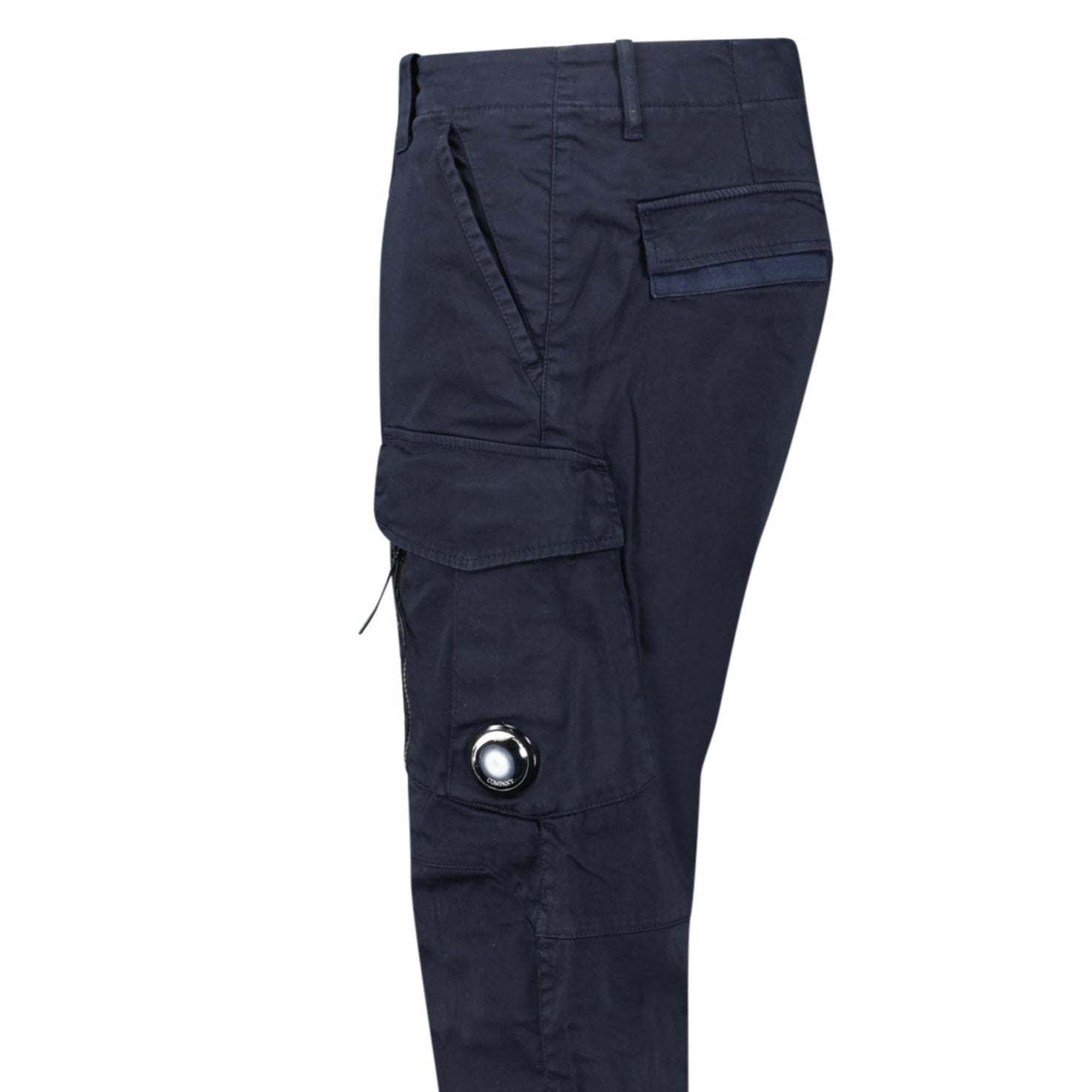 CP Company Lens Garment Dyed Ergonomic Cargo Pants Navy