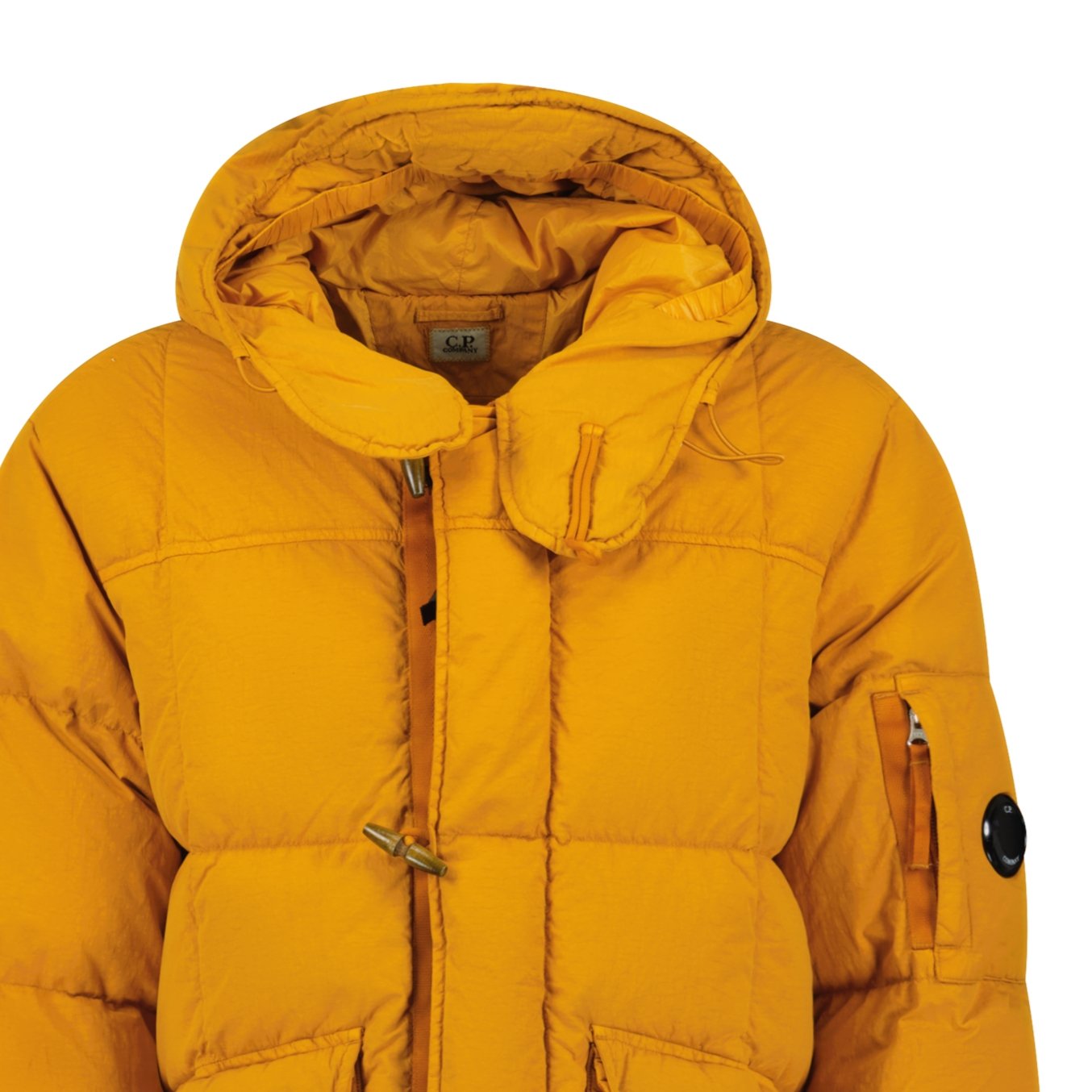 CP Company Flatt Nylon Padded Lens Shell Jacket Orange