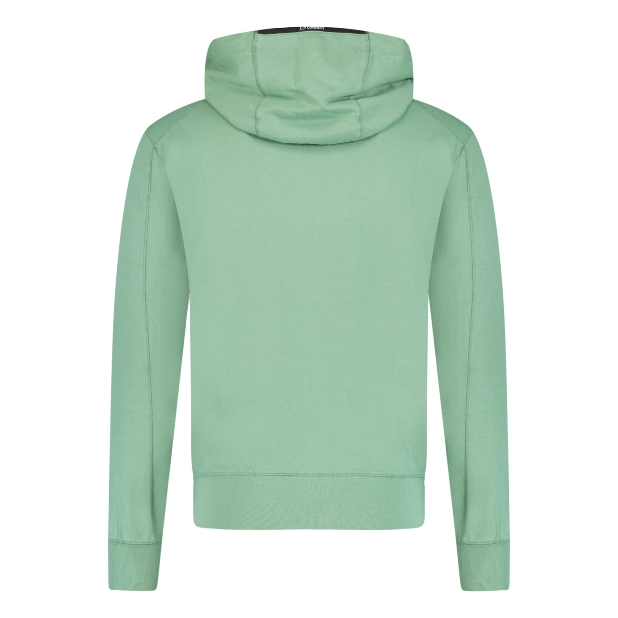 CP Company Hooded Sweatshirt Lens Zip Up Light Fleece Green