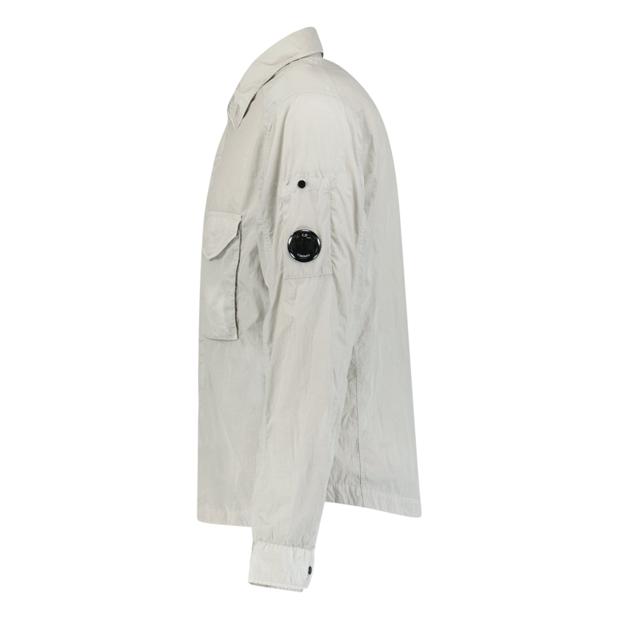 CP Company Lens Chrome Zip-Up Jacket Light Grey