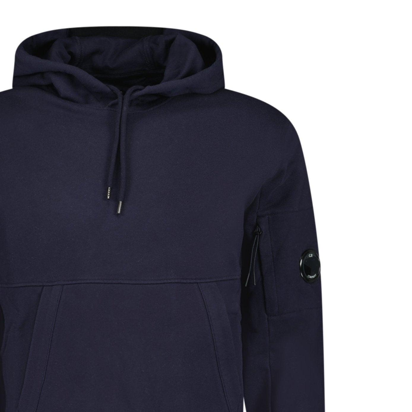 CP Company Lens Diagonal Raised Hooded Fleece Navy