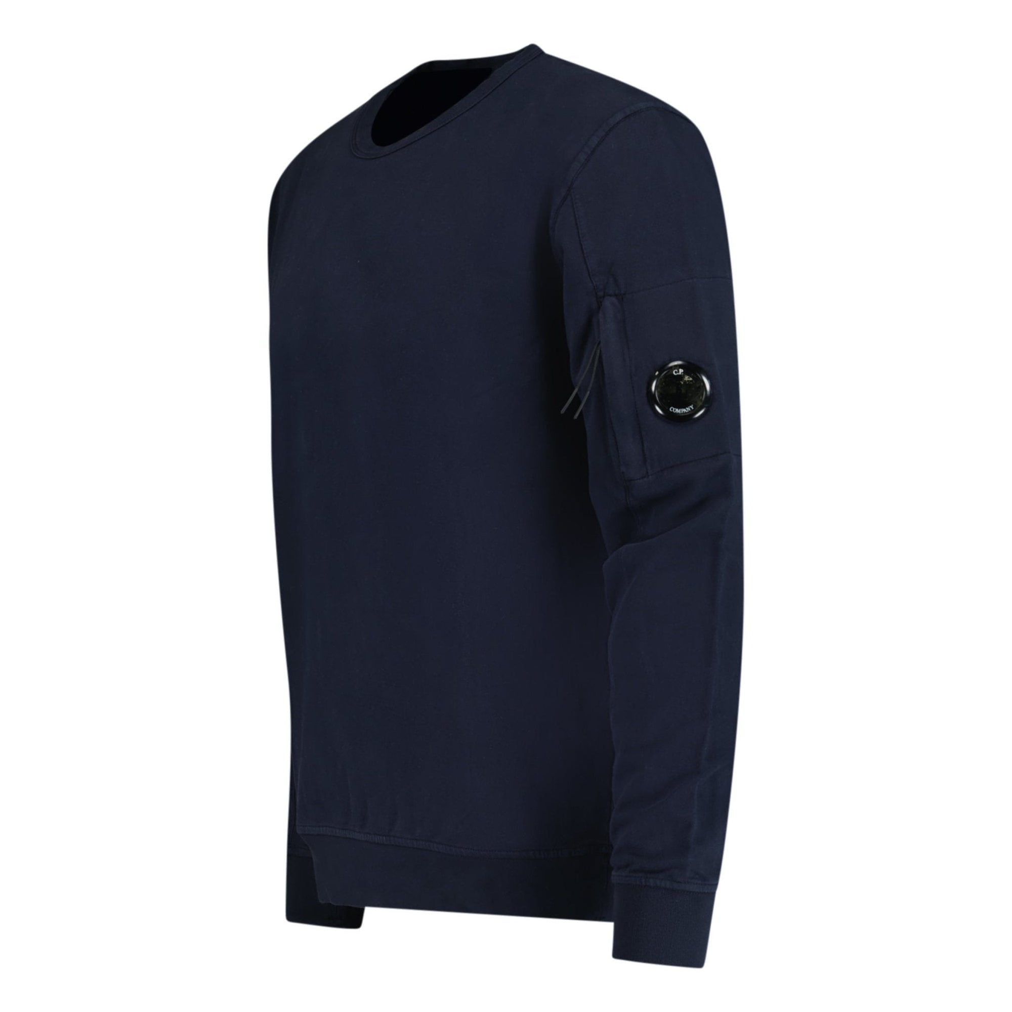 CP Company Lens Light Fleece Crewneck Sweatshirt Navy