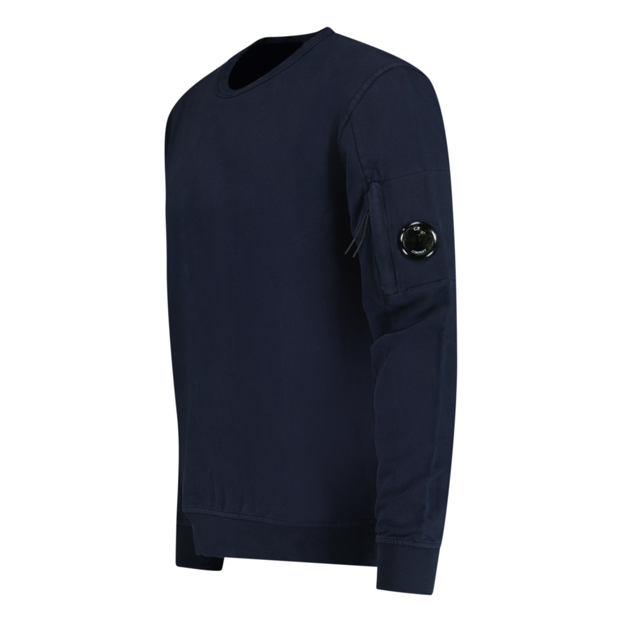 CP Company Lens Light Fleece Crewneck Sweatshirt Navy