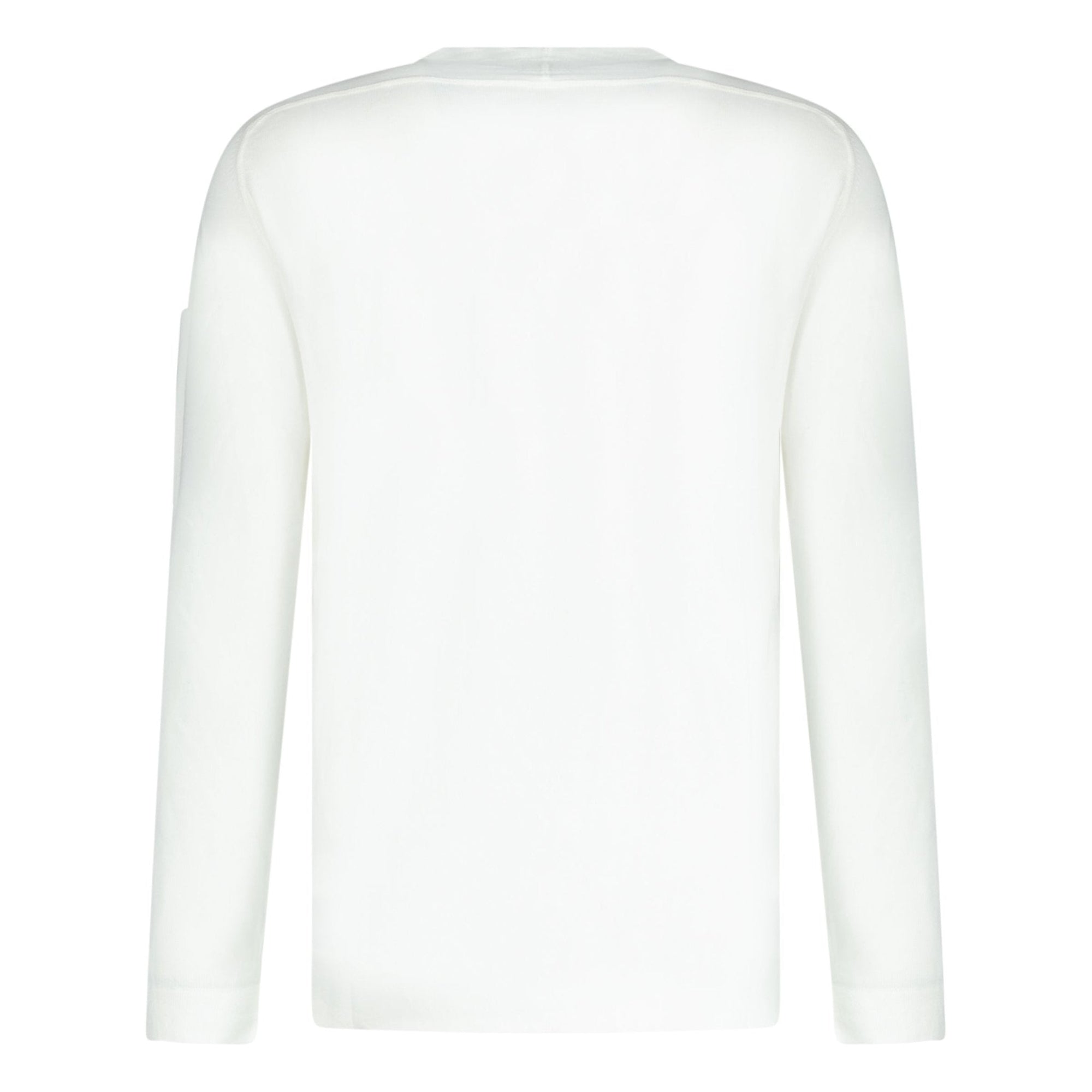 CP Company Sea Island Knitted Lens Sweatshirt White