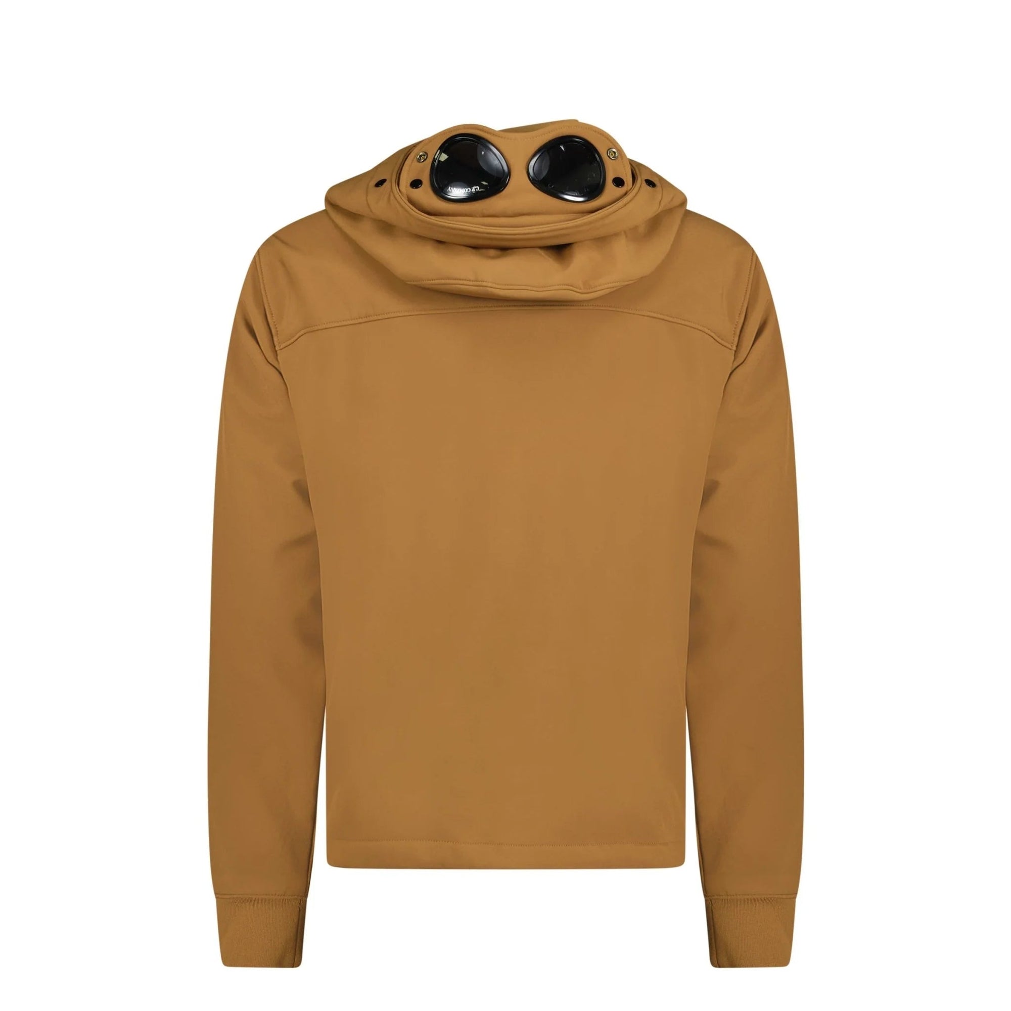 CP Company Softshell Goggle Hood Jacket Brown